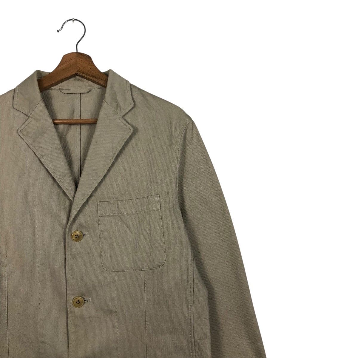 Japanese Brand CK Beige Cotton Twill Blazer / Work Jacket — L Issey Miyake Size US L / EU 52-54 / 3 - 7 Thumbnail