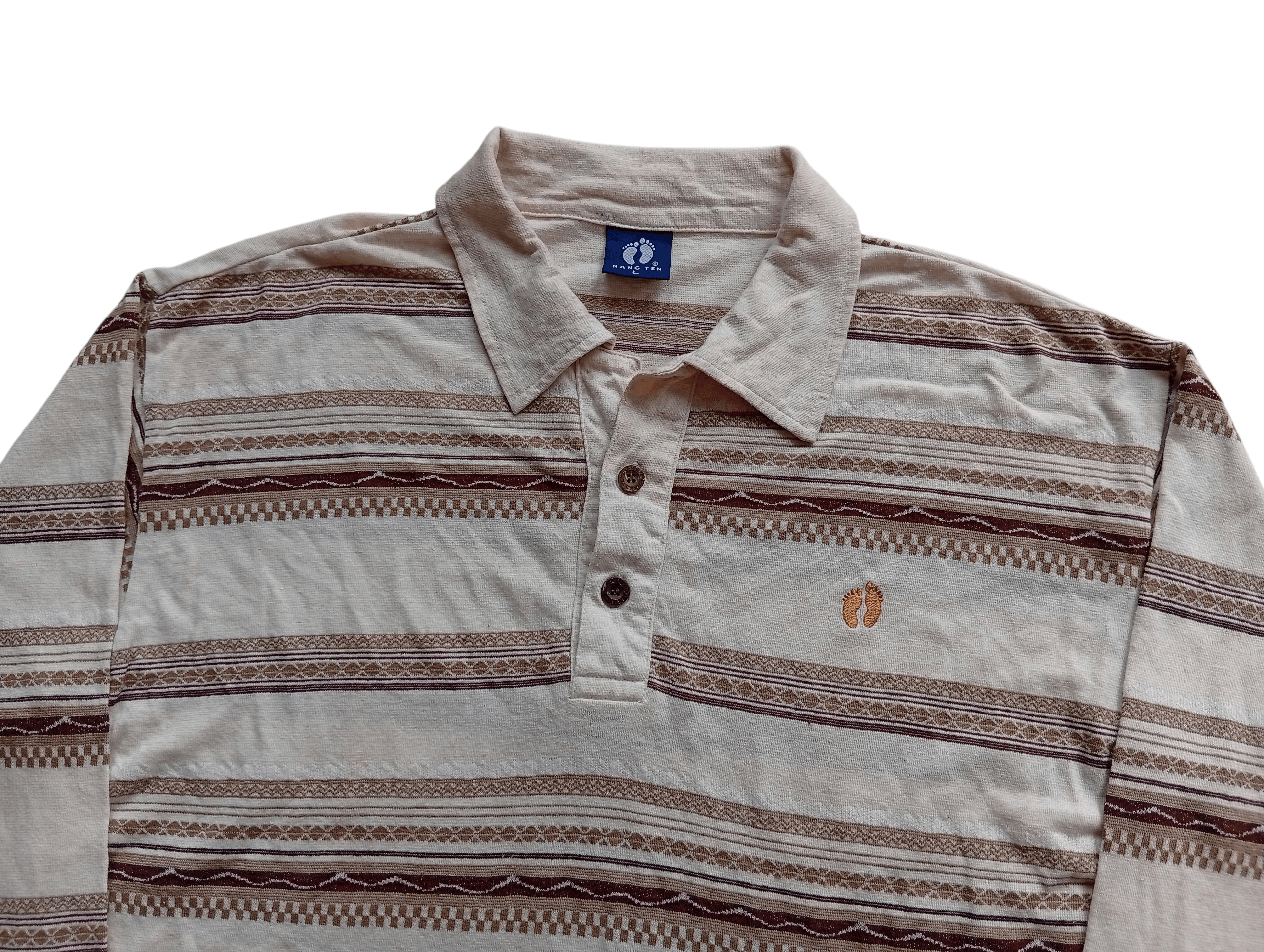Vintage Vintage HangTen stripe polo Size US L / EU 52-54 / 3 - 2 Thumbnail