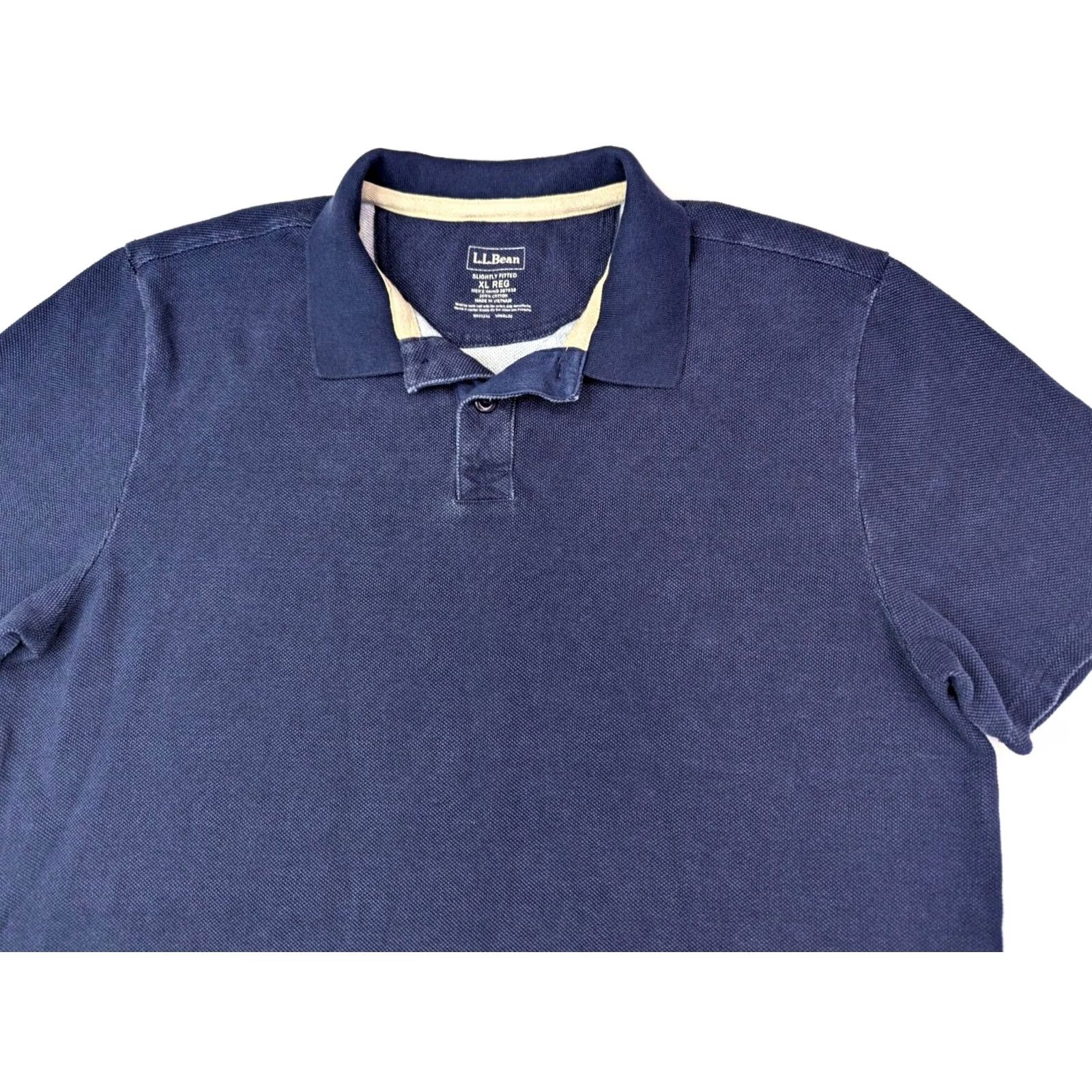 Vintage LL Bean Polo Shirt Men XL Reg Short Sleeve 100% Cotton Blue Polo Shirt Classic Preppy Shirt Size US XL / EU 56 / 4 - 2 Thumbnail