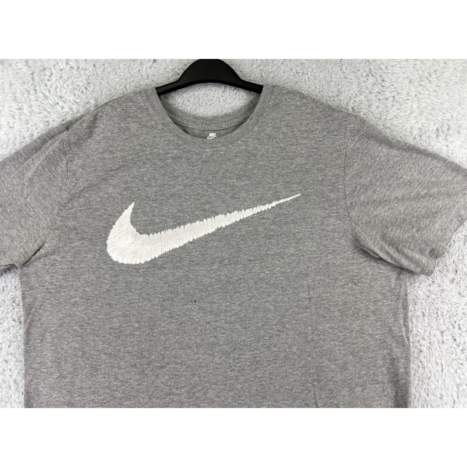 Nike Nike Shirt Mens 2XL Gray Swoosh Short Sleeve Crew Neck Cotton Blend Gym Size US XXL / EU 58 / 5 - 6 Thumbnail