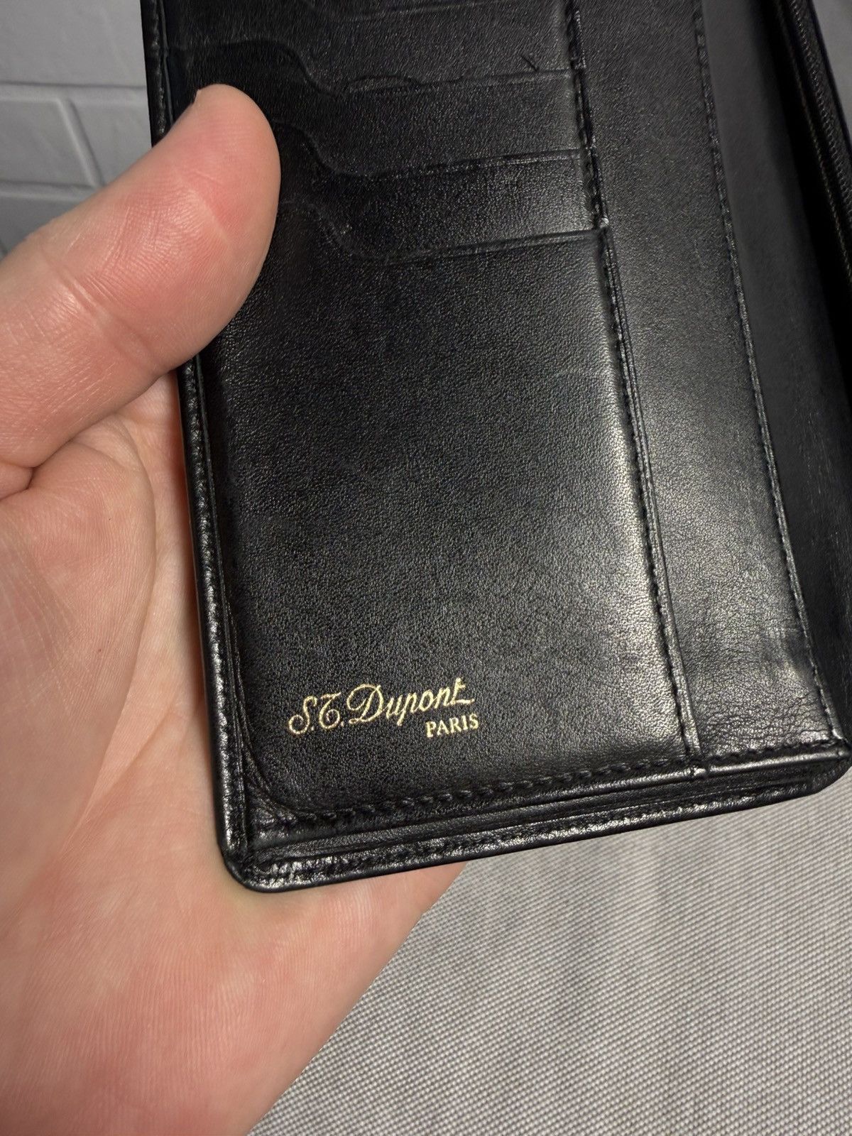 S.T. Dupont S.T. Dupont Leather small bag Wallet black Size ONE SIZE - 4 Thumbnail