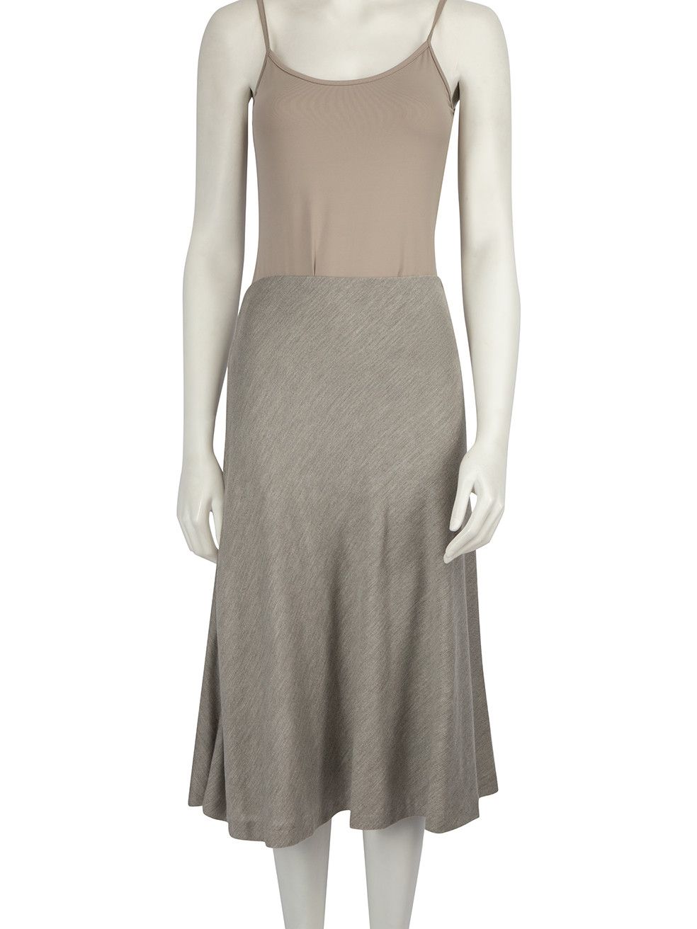 image of Ralph Lauren Grey Silk A-Line Midi Skirt, Women's (Size 27)