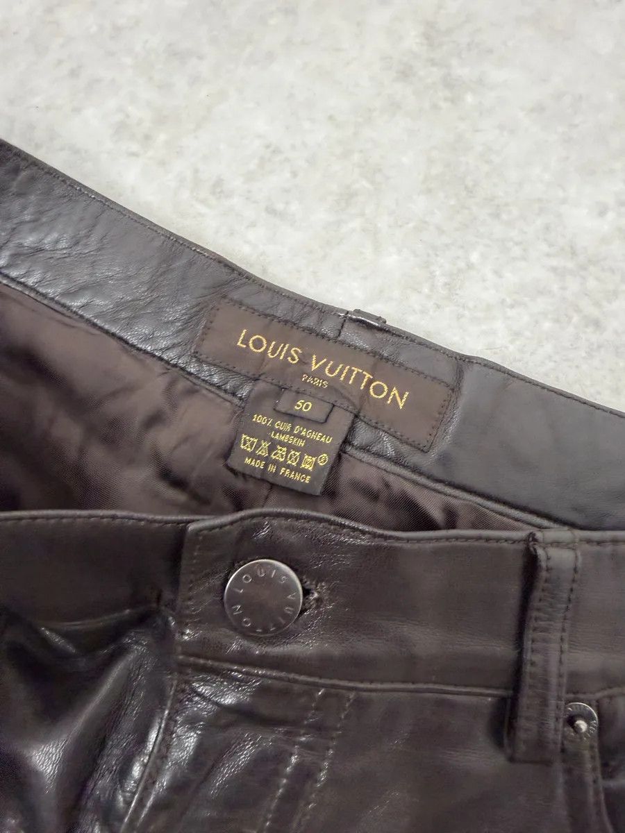 Louis Vuitton Louis Vuitton Brown Classy Lambskin Leather Pants Size US 32 / EU 48 - 13 Thumbnail