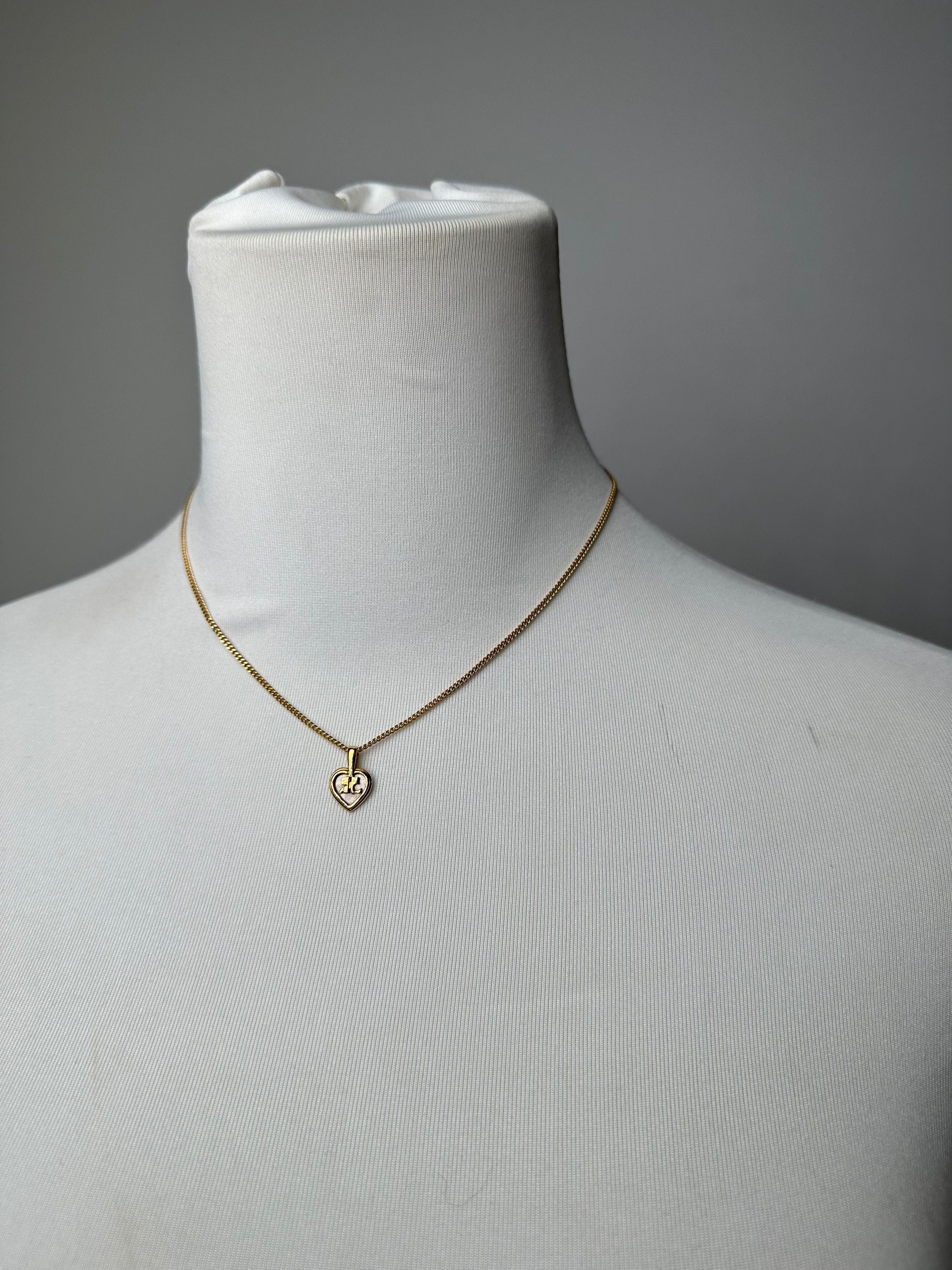 Courreges Vintage Gold Plated Collier Gold White Size ONE SIZE - 1 Thumbnail