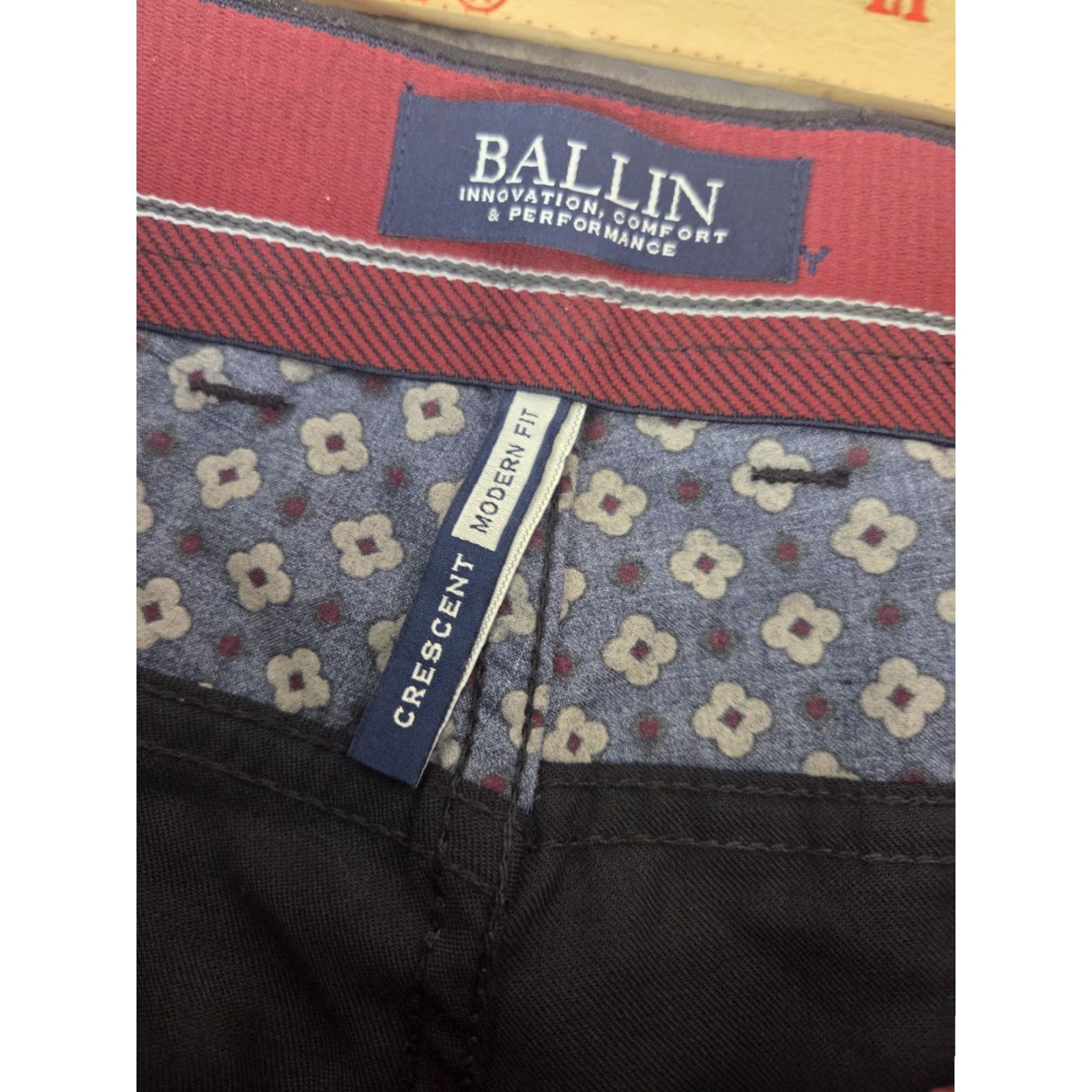 Vintage BALLIN Pants Mens 38x30 Chino Casual Black Modern Fit Flat Front Stretch Golf Regular Mens Size US 38 / EU 54 - 4 Thumbnail