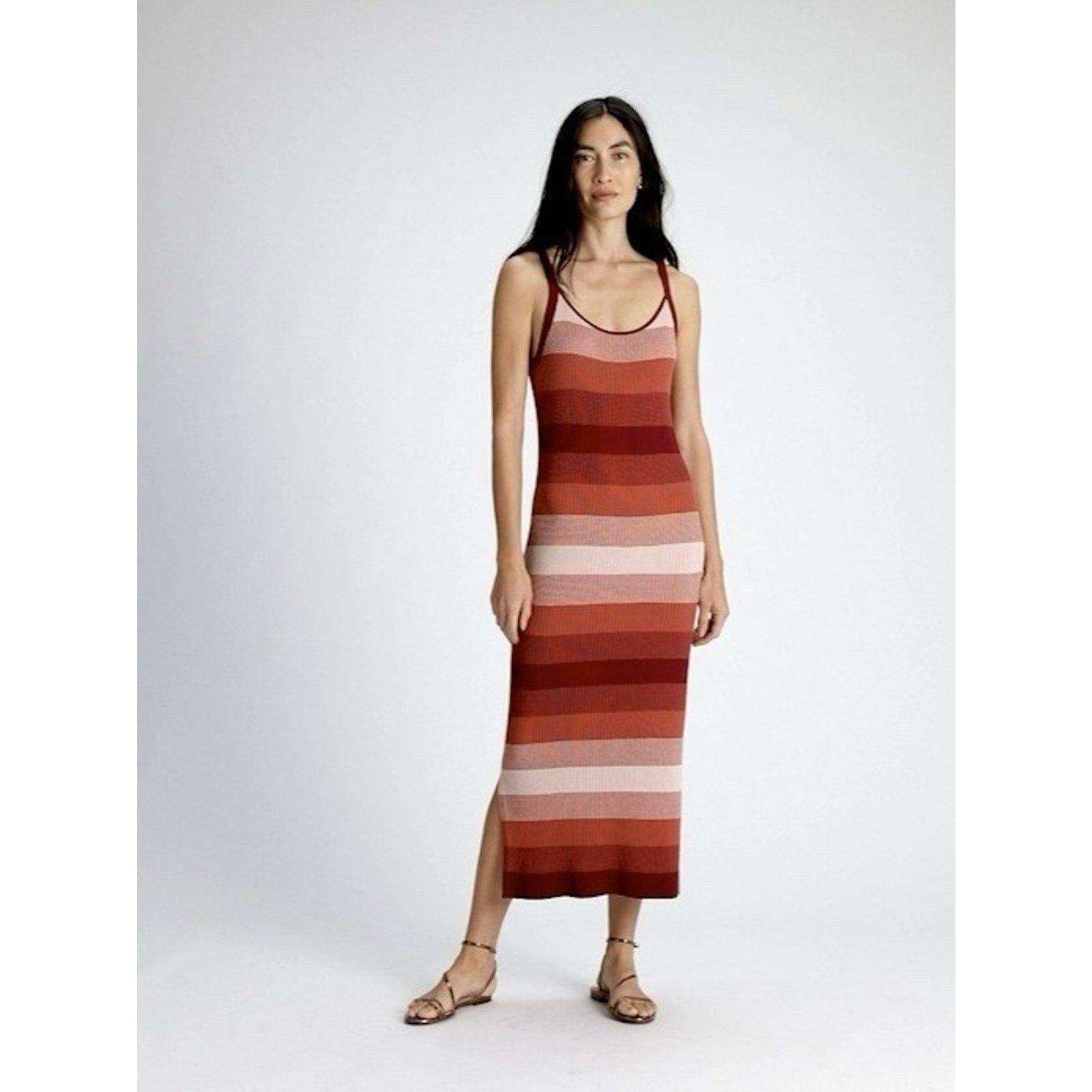 Banana Republic Banana Republic Womens Red Ombre Sweater Midi Dress S Size XS / US 0-2 / IT 36-38 - 2 Thumbnail
