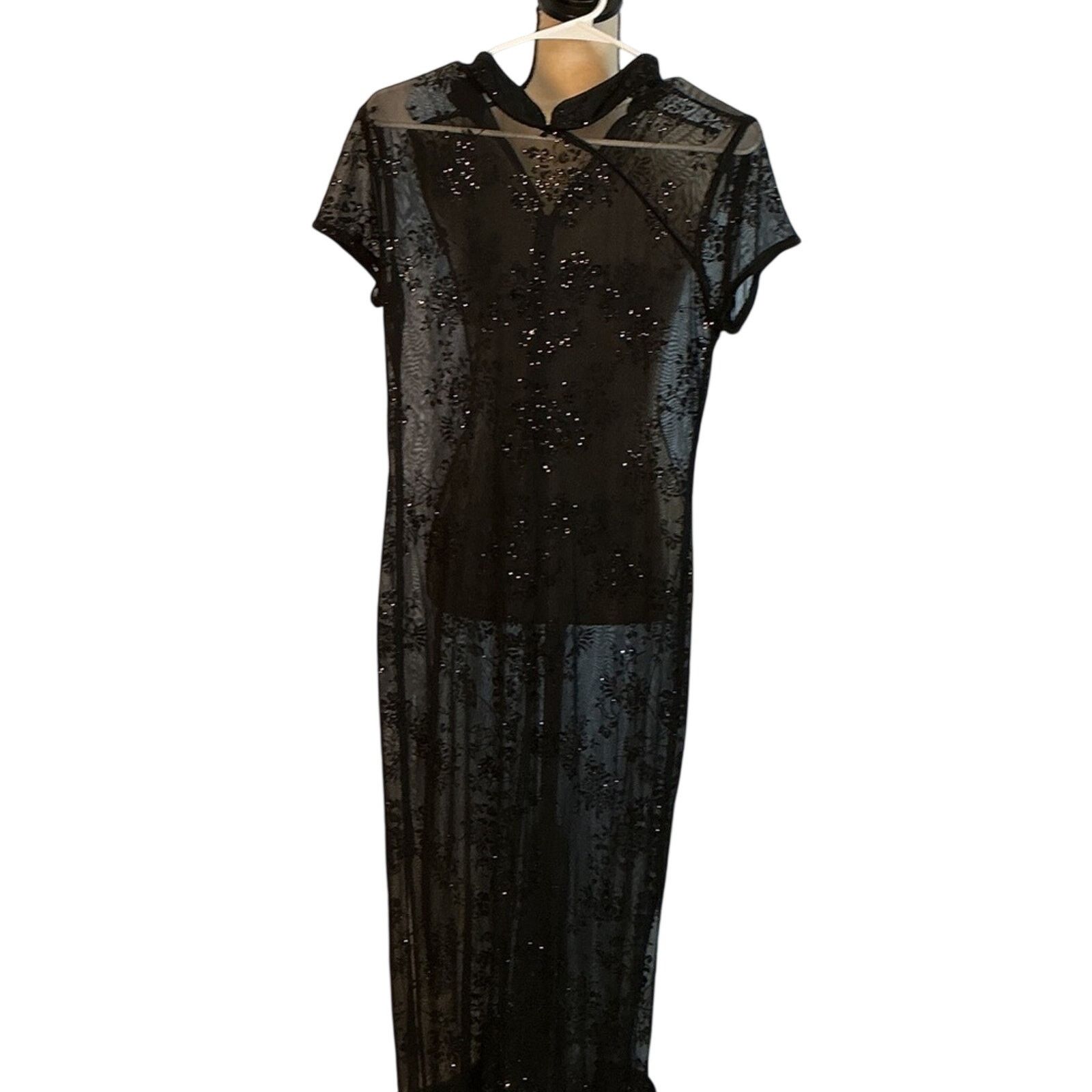 Other Arianna by Rachel Kaye Black Sequin Lace Evening Gown M 8-10 Size M / US 6-8 / IT 42-44 - 1 Thumbnail