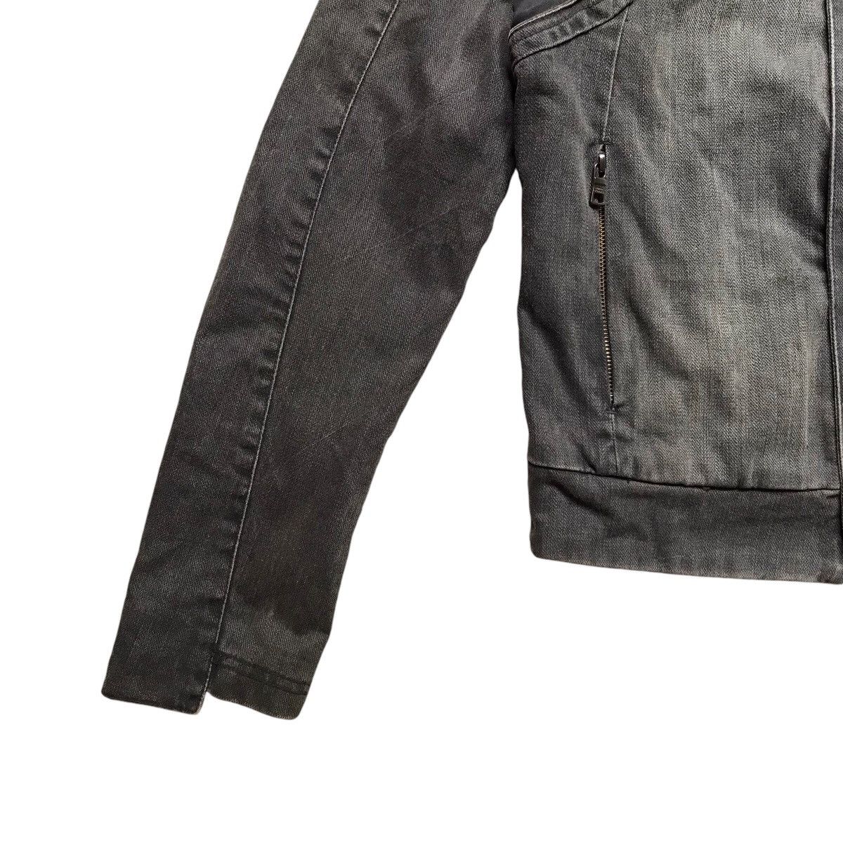 Armani Exchange VINTAGE ARMANI EXCHANGE RACING BIKER DENIM JACKET Size US XS / EU 42 / 0 - 4 Thumbnail