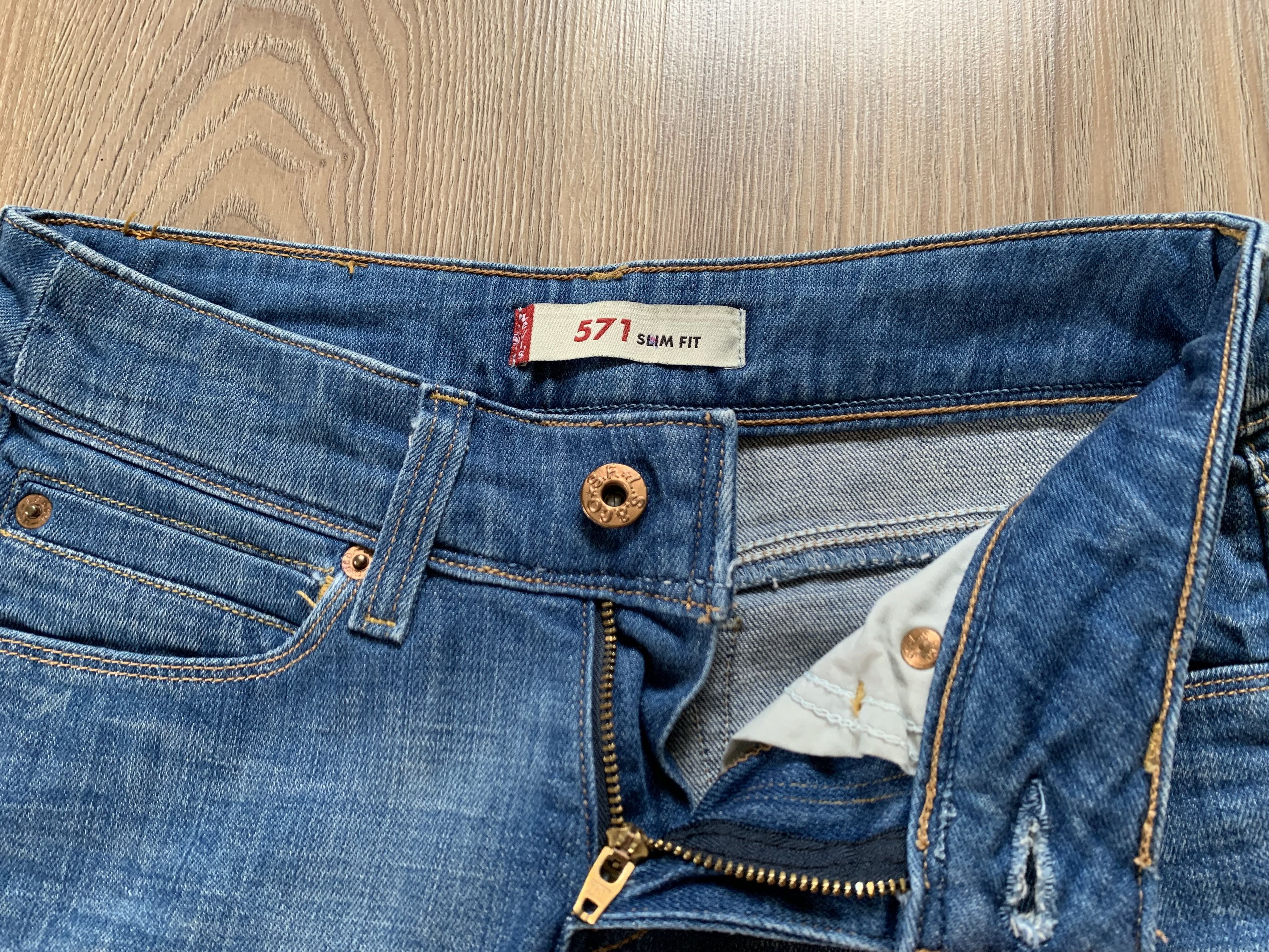 Levi's Levi’s 571 Slim Fit Blue Denim Jeans Size US 27 - 5 Thumbnail