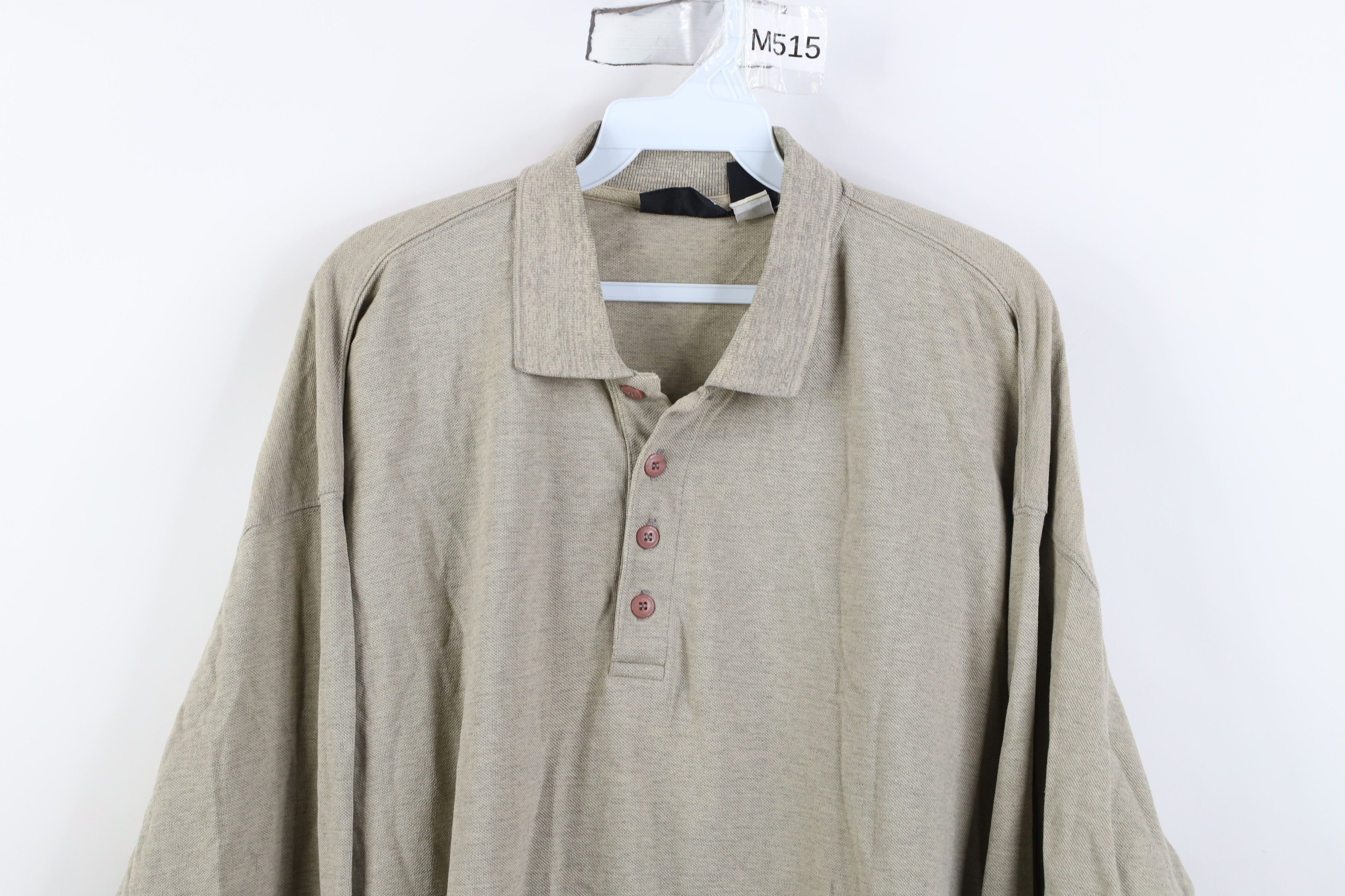Patagonia Vintage 90s Patagonia Long Sleeve Rugby Polo Shirt Beige Size US XL / EU 56 / 4 - 2 Thumbnail