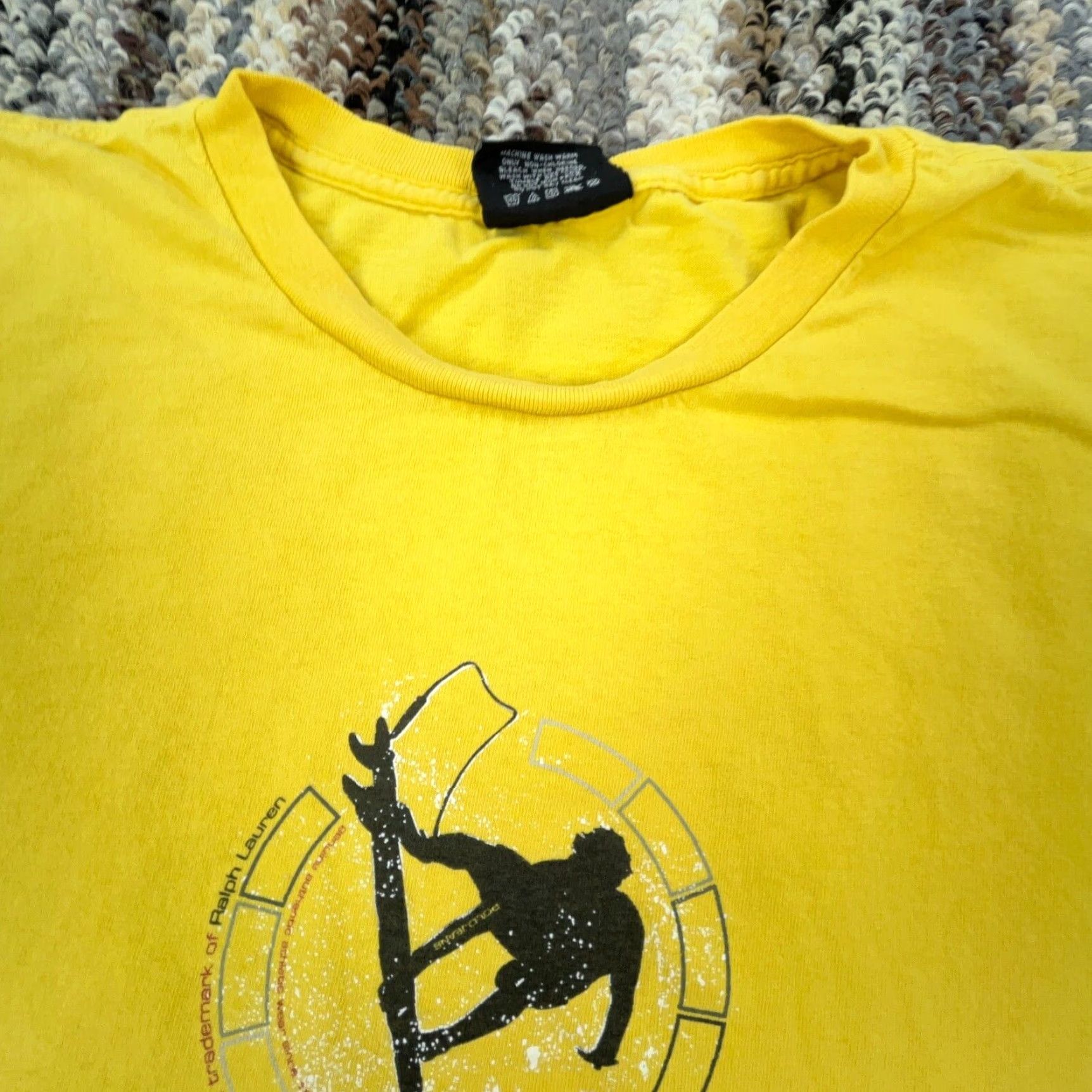 Polo Ralph Lauren VINTAGE Polo Ralph Lauren Shirt Men Large Yellow Surfing T-Shirt Y2K Size US L / EU 52-54 / 3 - 4 Thumbnail
