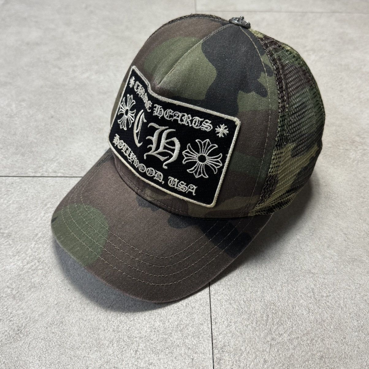 CHROME HEARTS CAMO FUCK TRUCKER HAT