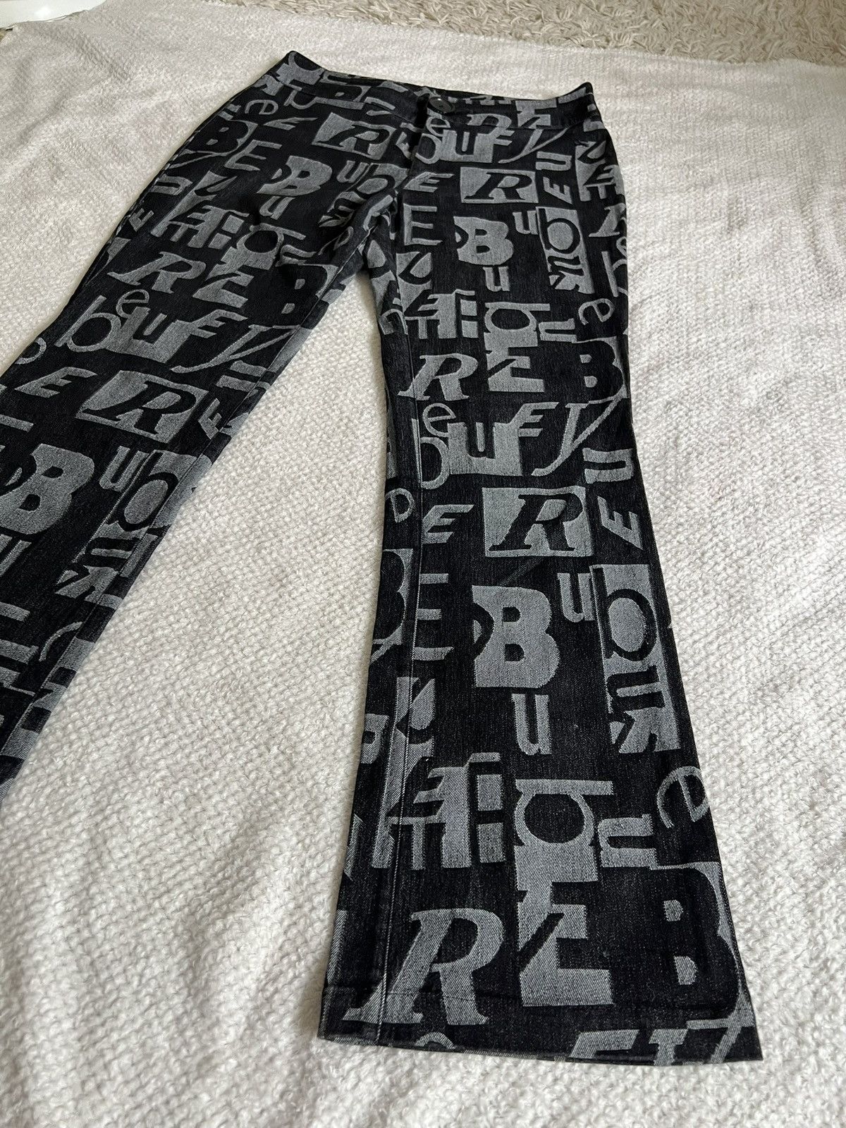 Burberry Archive : vintage BURBERRY monogramed bootcut pants Size 28" / US 6 / IT 42 - 7 Thumbnail