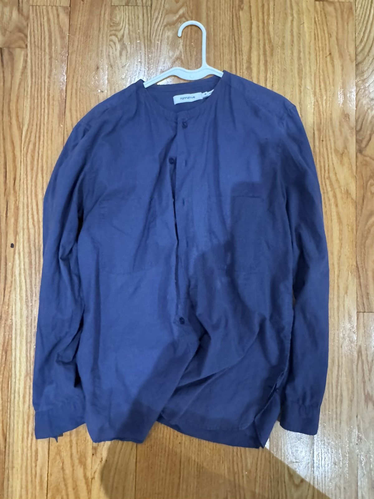 Nonnative Nonnative Navy Stand Collar Shirt Size US M / EU 48-50 / 2 - 1 Thumbnail