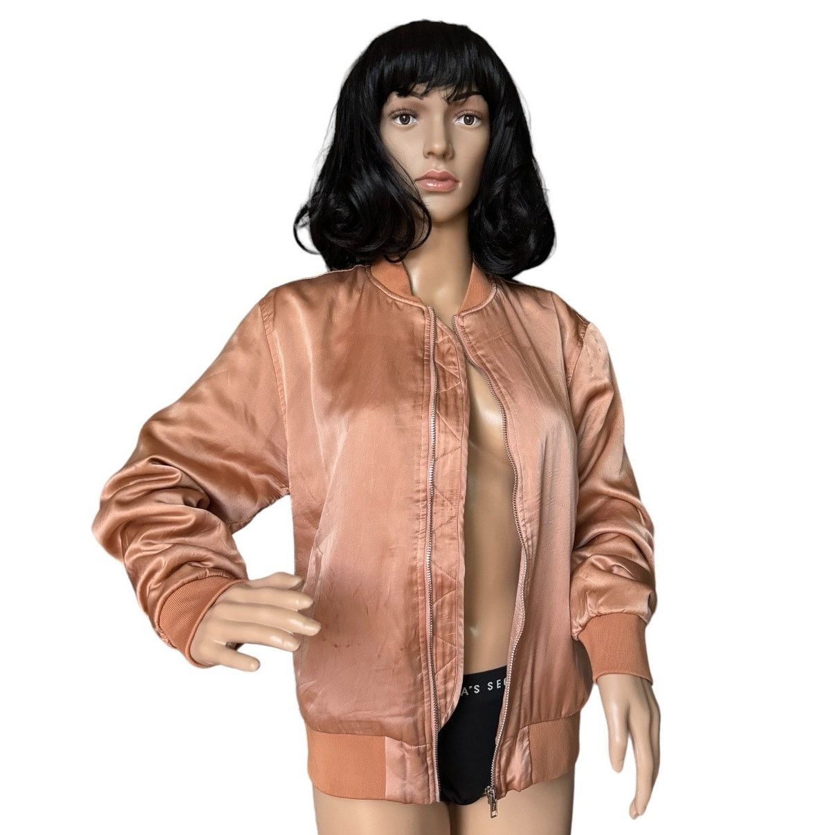 Vintage M.A.P silk boomer jacket with zipper closing blush medium Size M / US 6-8 / IT 42-44 - 2 Thumbnail