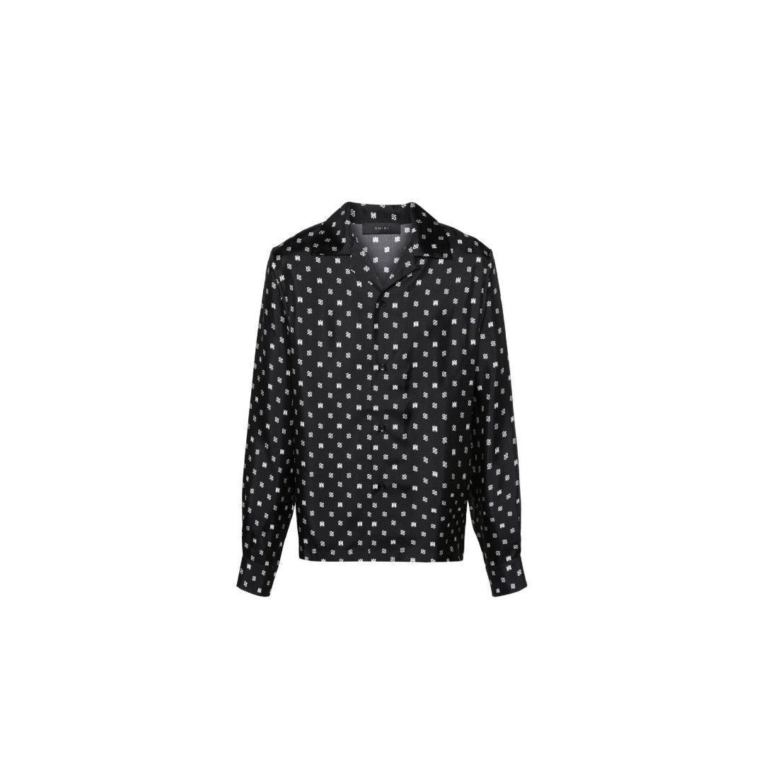 o1s1wg110625 Ma Paisley Silk Shirt in Black