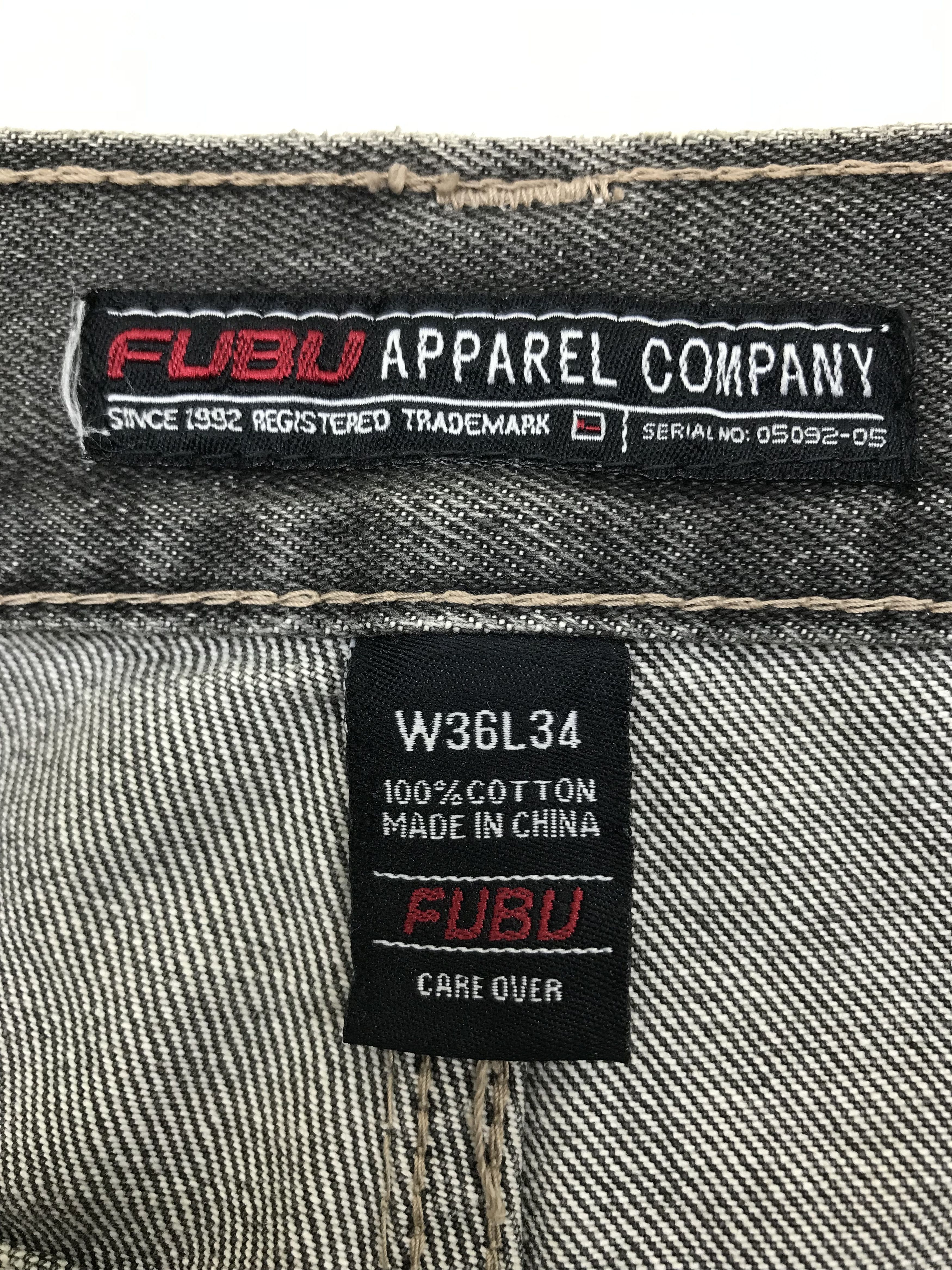 Fubu Vintage Fubu Circa 1992 Faded Black Wide Baggy Jeans Size US 36 / EU 52 - 15 Thumbnail