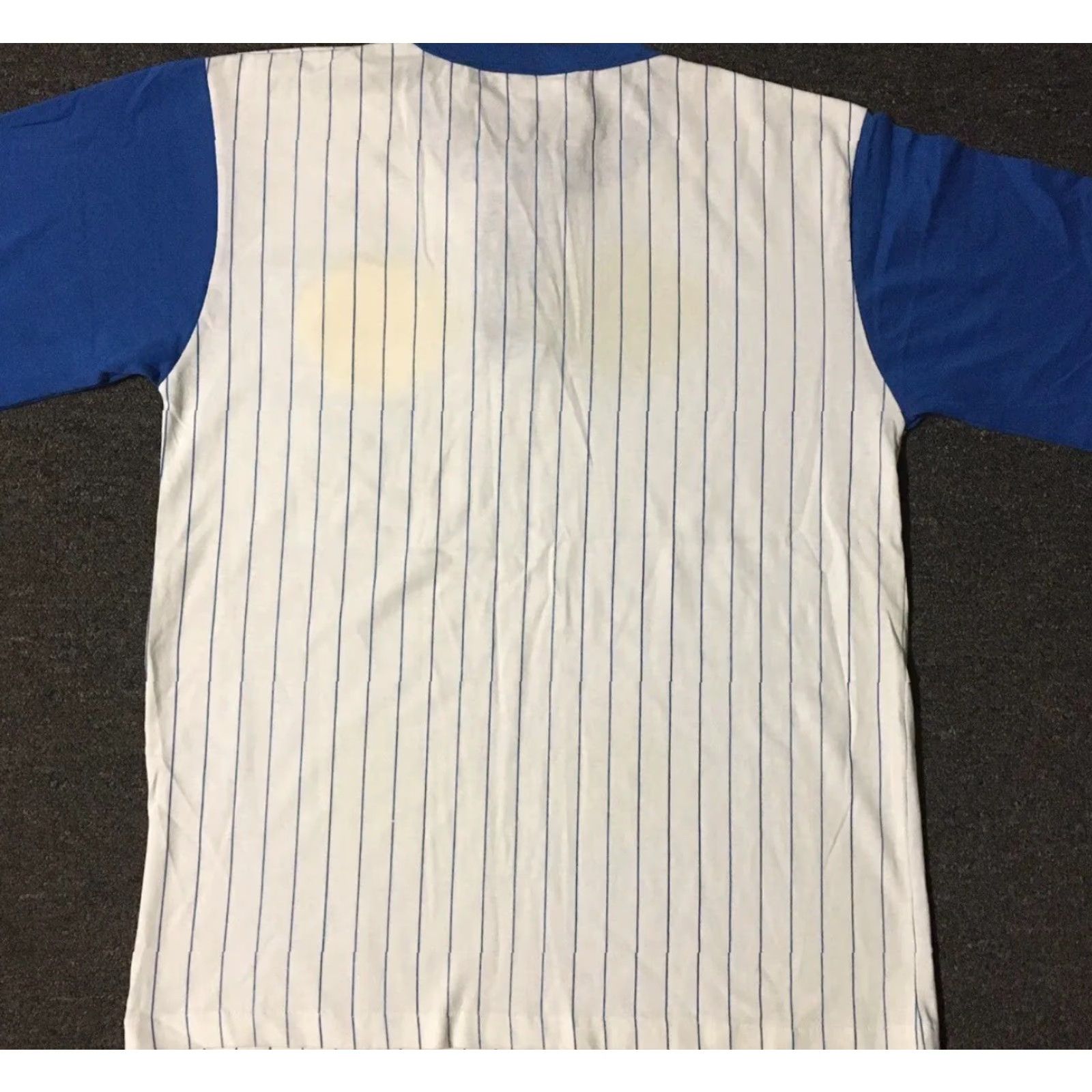 Vintage VINTAGE 90s Come To The Majors With Quorum Faded Striped Baseball Shirt MLB Grunge Shirt Men L Blue Size US L / EU 52-54 / 3 - 2 Thumbnail