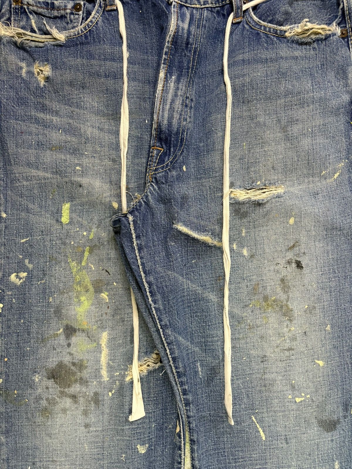 Japanese Brand Vintage Japanese Brand Mud Wash Paint Distress Bootcut Jeans Size US 30 / EU 46 - 6 Thumbnail
