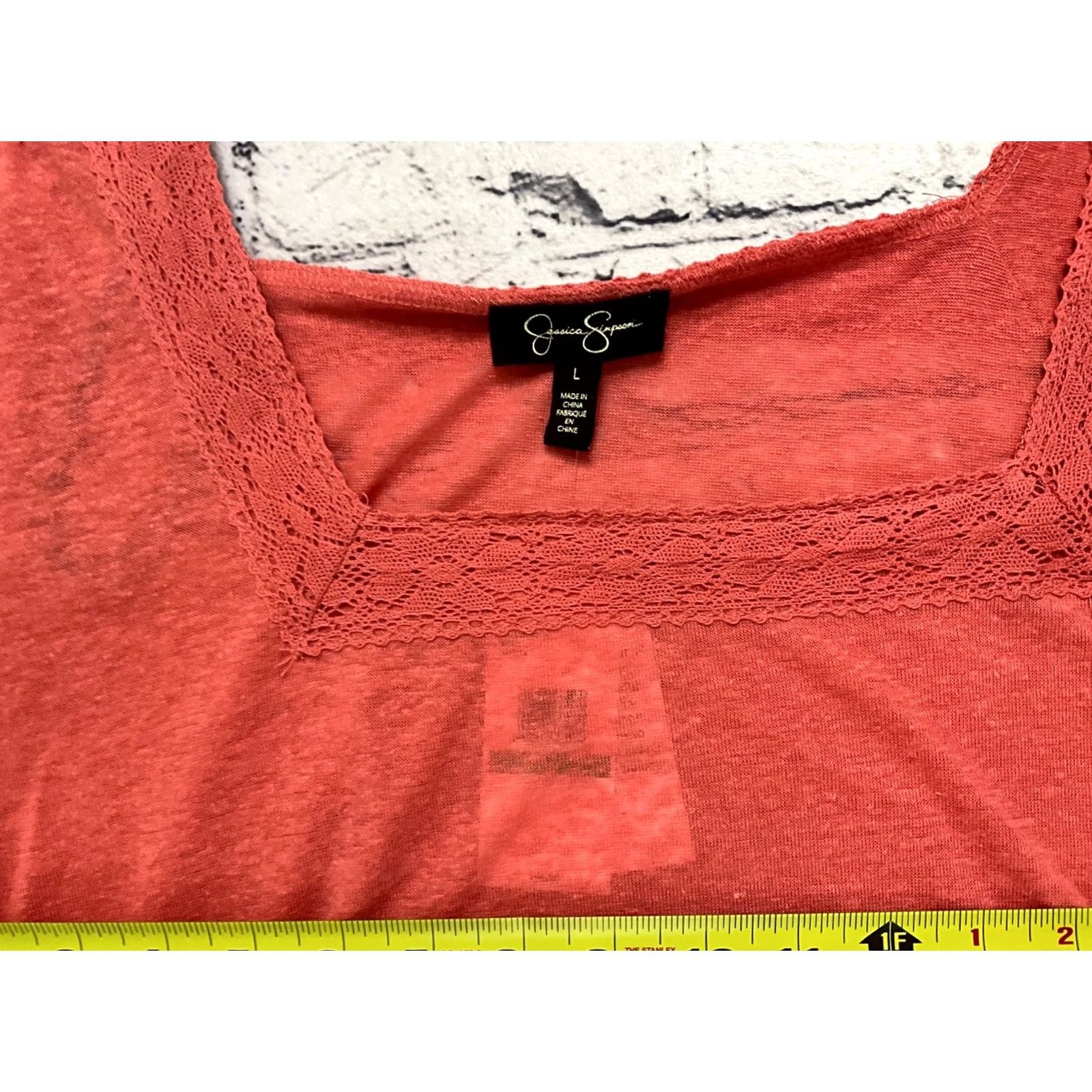 Jessica Simpson JESSICA SIMPSON Womens Blouse Top L NWT Coral Cowl Neck 3/4 Sleeve Pullover Regular Size Large Short Description Not Included Size L / US 10 / IT 46 - 8 Thumbnail