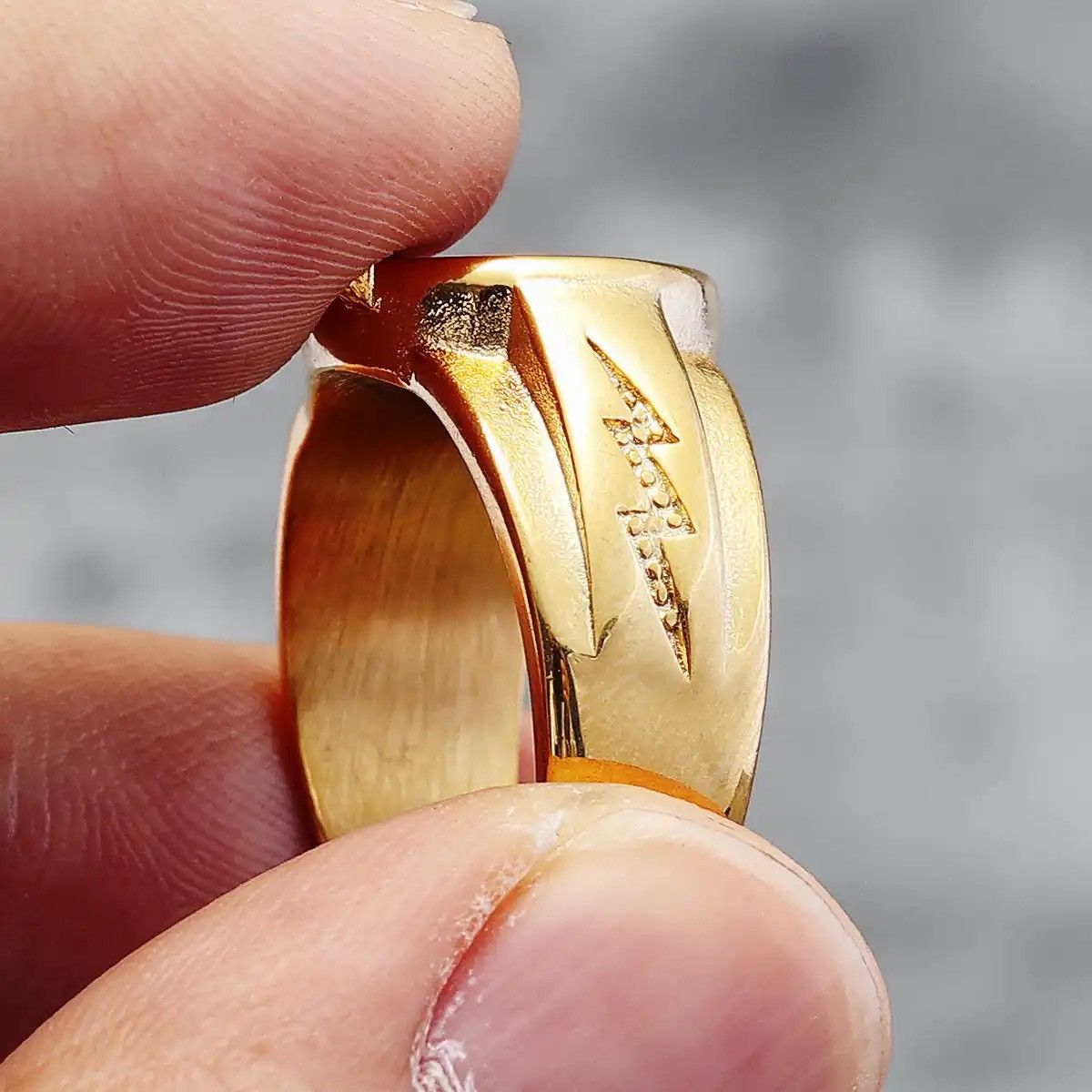 Jewelry Golden Lightning Ring (size 7-15) Size ONE SIZE - 3 Thumbnail