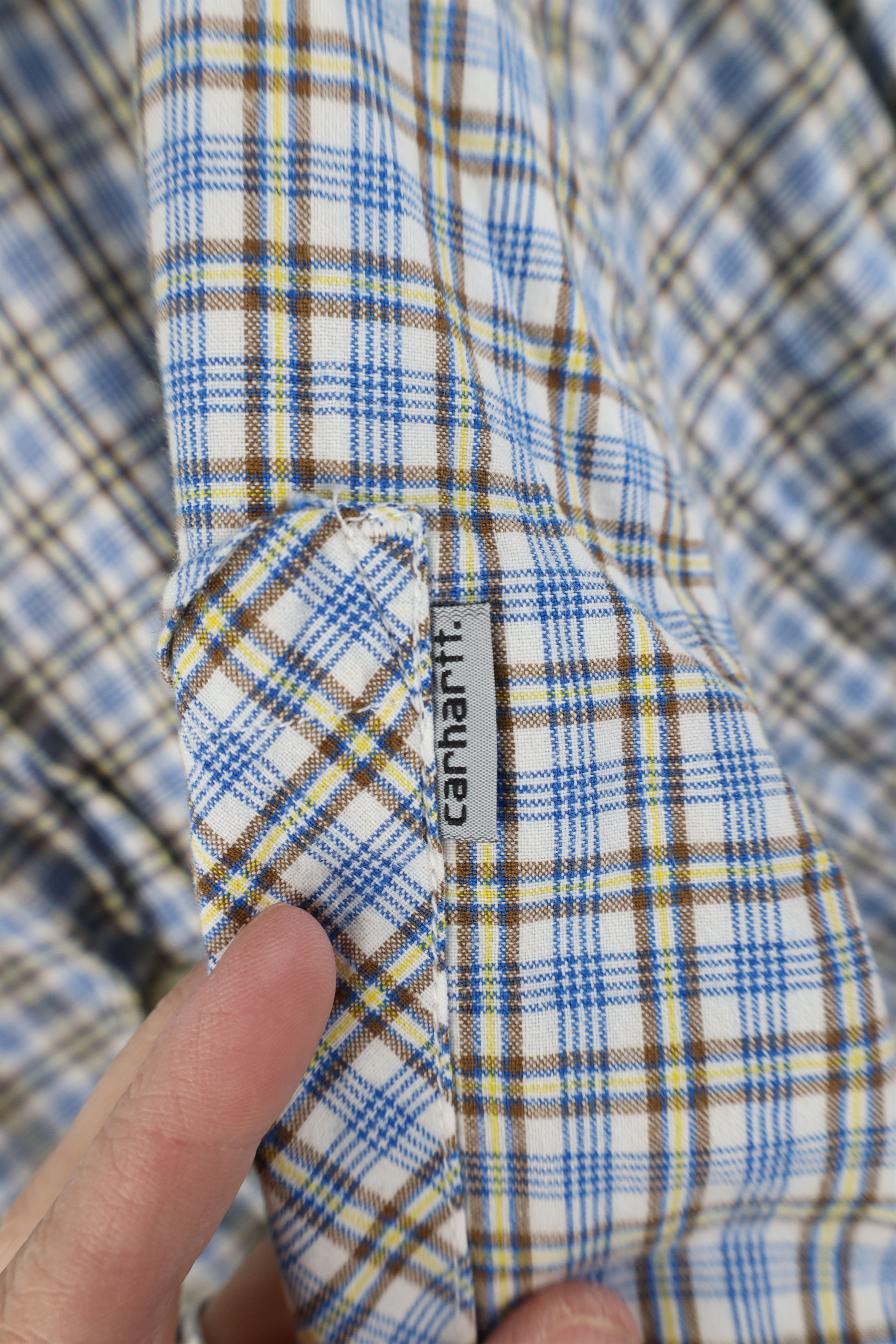 Carhartt Vintage Y2K Carhartt Lightweight Button Shirt Blue Plaid Size US XL / EU 56 / 4 - 4 Thumbnail