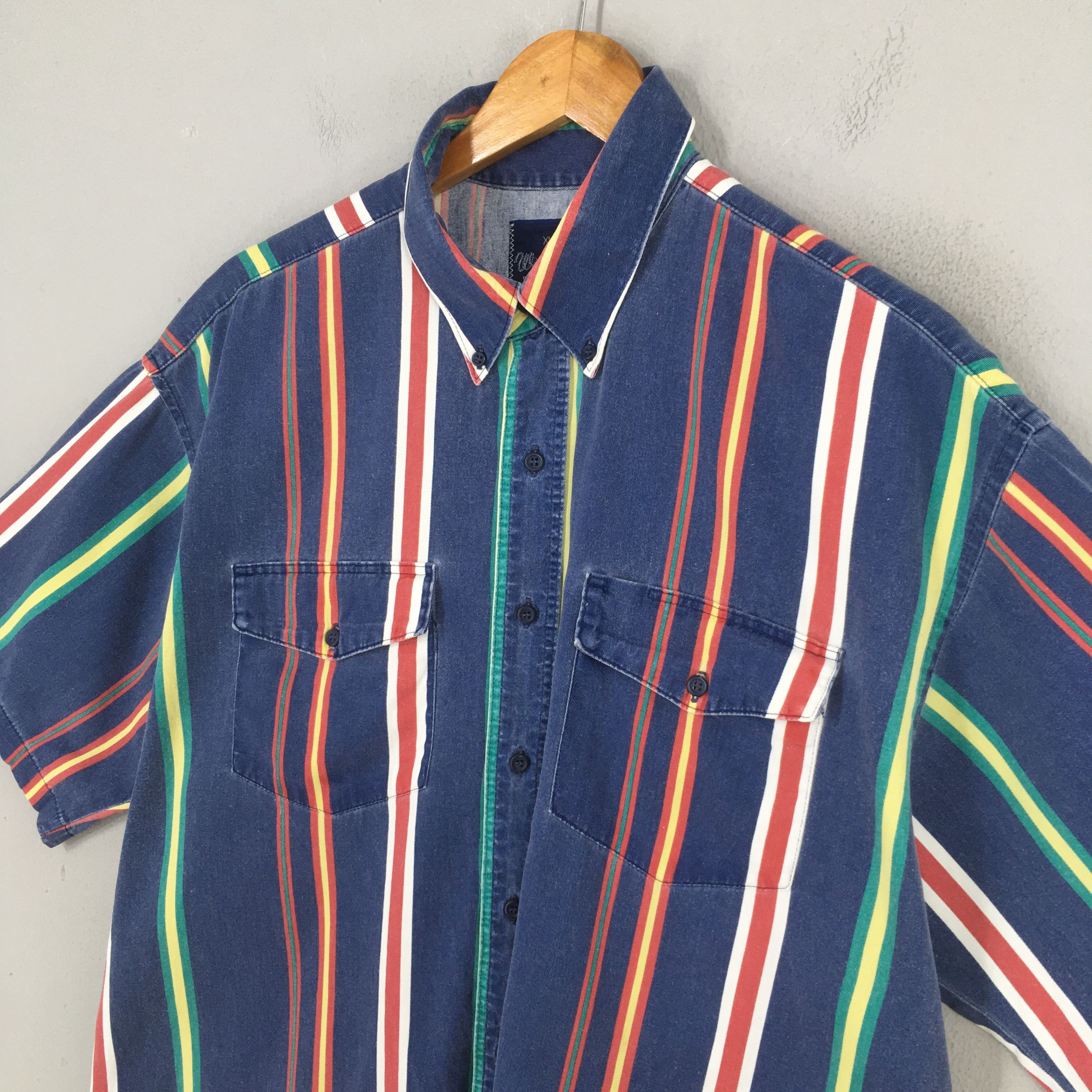 Wrangler Vintage 90s Wrangler Vertical Stripes Western Shirt XL Size US XL / EU 56 / 4 - 3 Thumbnail