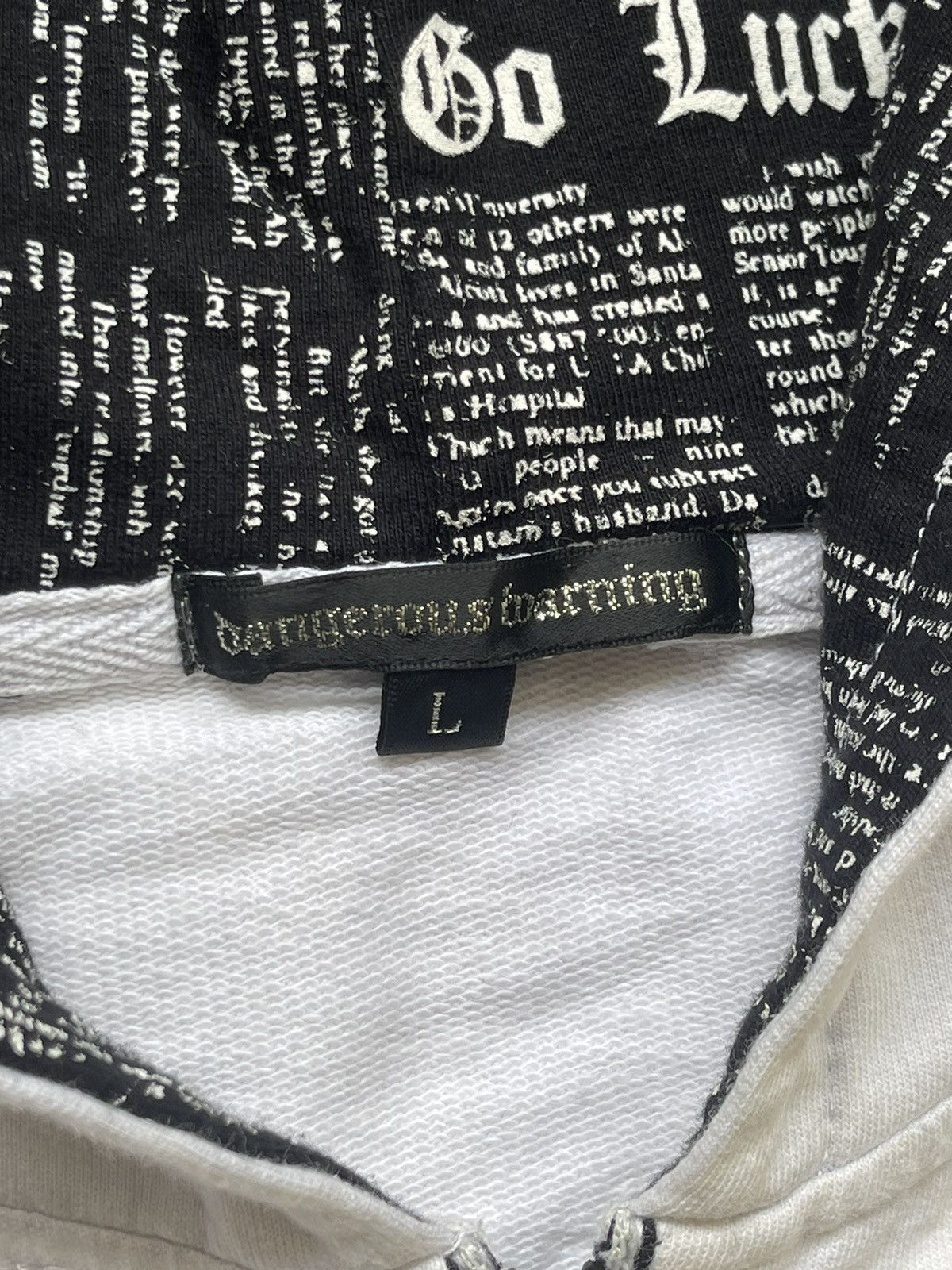 If Six Was Nine Y2K Dangerous Warning Skull Hoodie Size US M / EU 48-50 / 2 - 5 Thumbnail