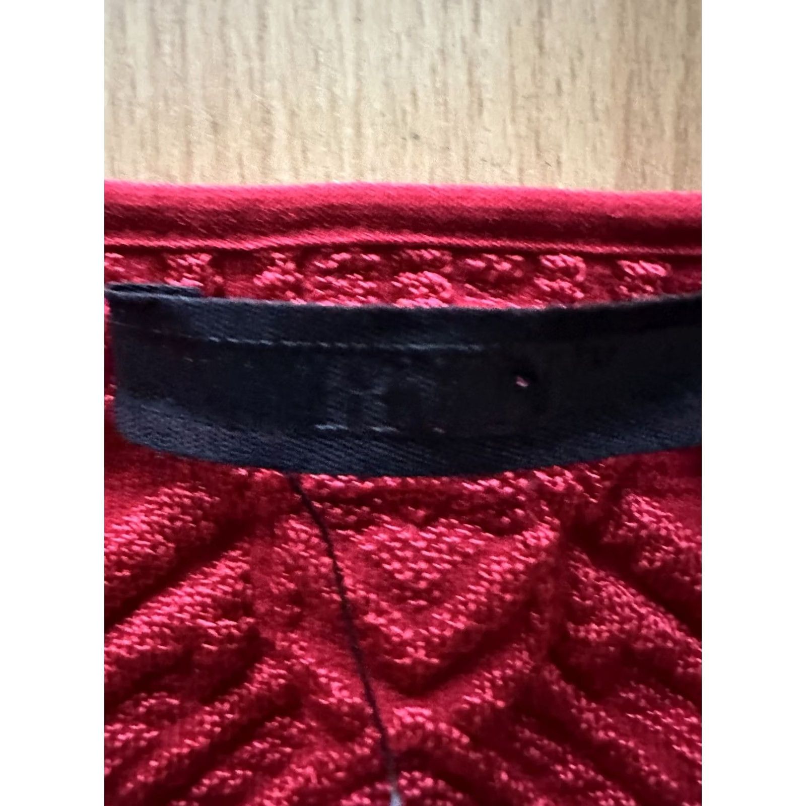 Vintage RVN Bodycon Dress Women M Red Abstract Jacquard Scoop Neckline Cap Sleeveless NWT Size M / US 6-8 / IT 42-44 - 2 Thumbnail