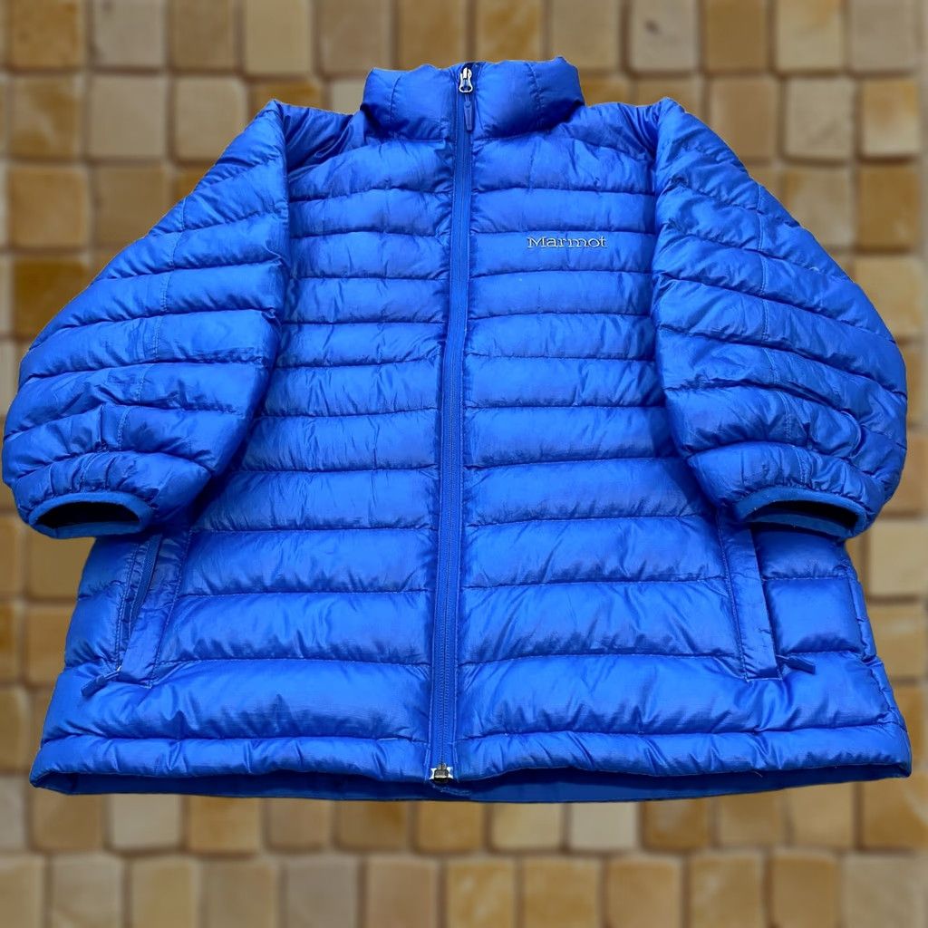 Marmot Marmot Jacket Mens Small Blue 700 Fill Down Puffer Full Zip Altered Sleeves Size US S / EU 44-46 / 1 - 1 Thumbnail