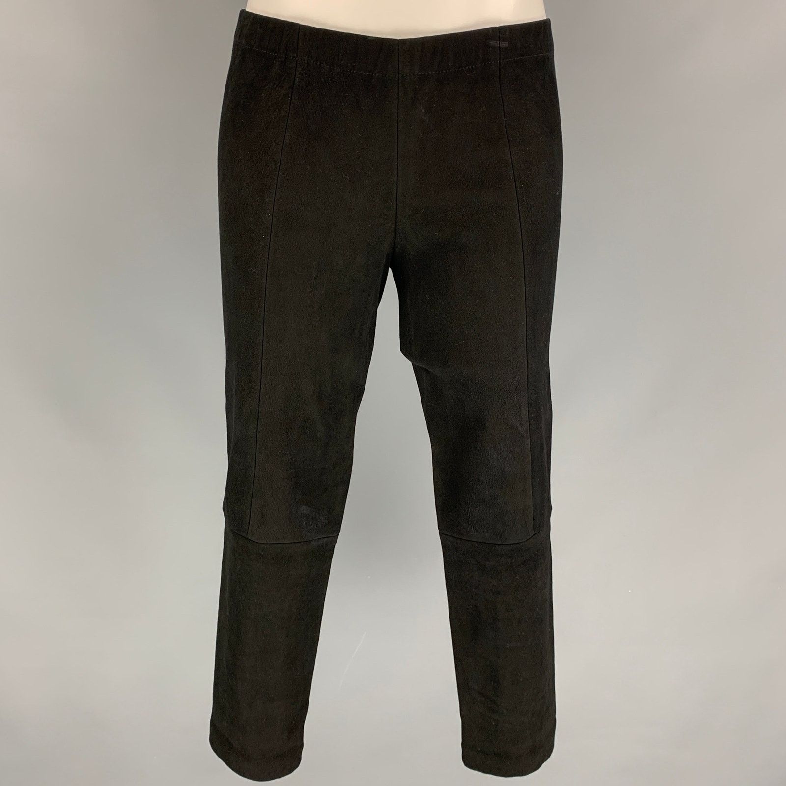 Gary Graham GARY GRAHAM Size 6 Black Suede Capri Casual Pants Size 28" / US 6 / IT 42 - 1 Thumbnail
