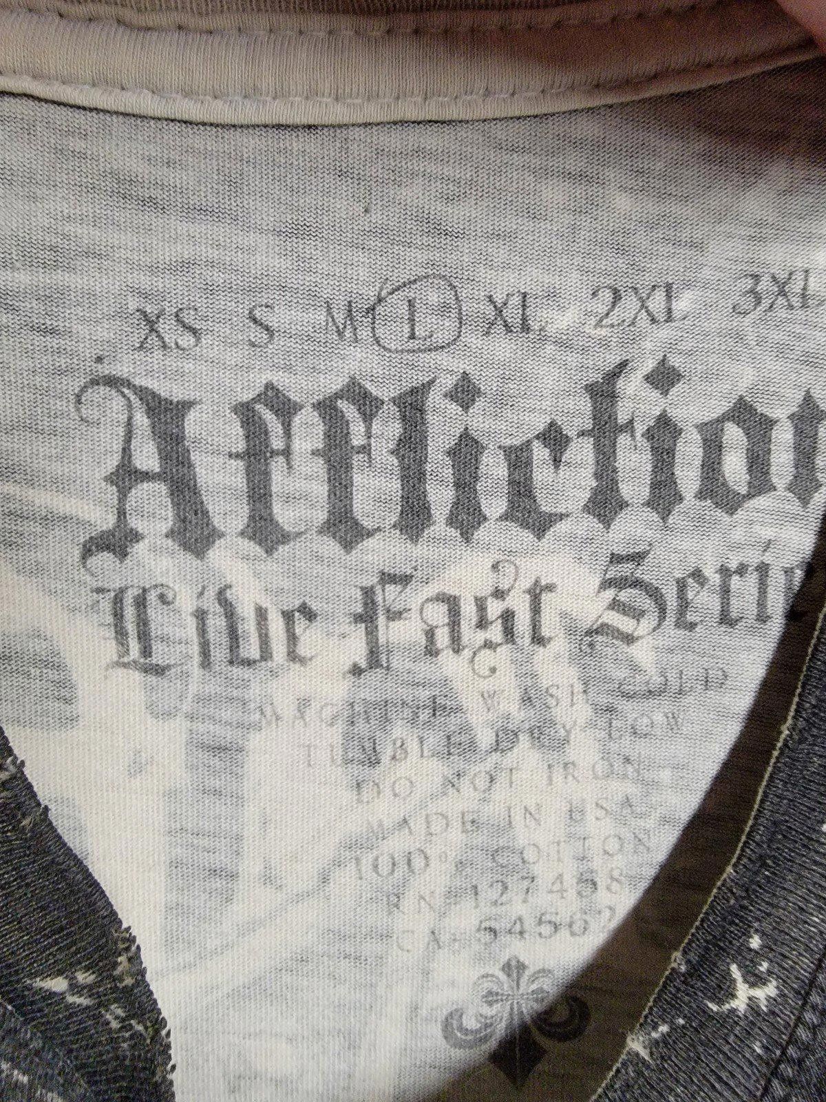 Affliction Affliction Shirt Sz L Black Live Fast Series Y2k Made In USA Size US L / EU 52-54 / 3 - 6 Thumbnail