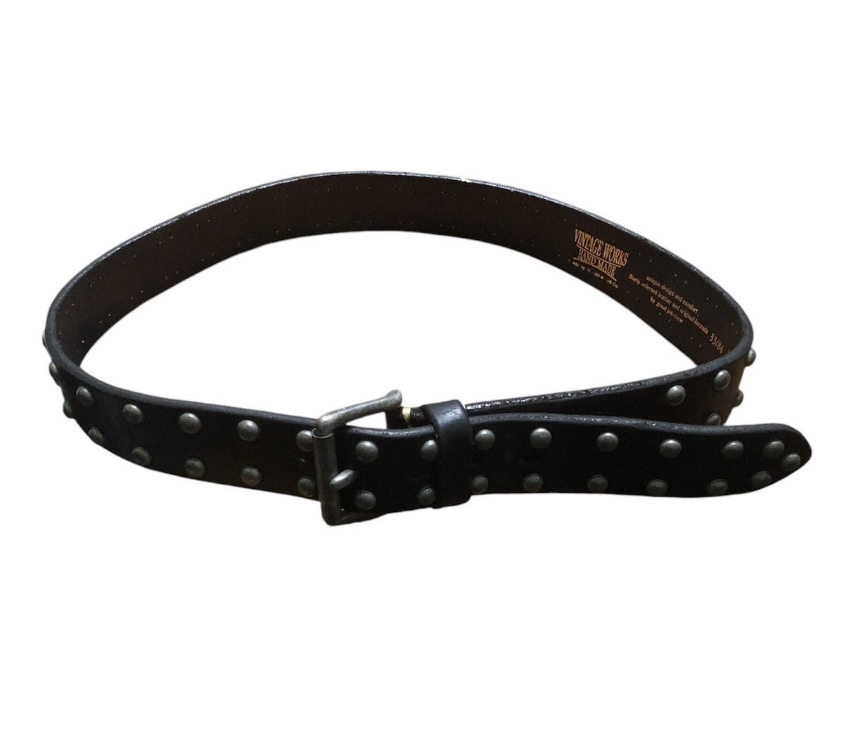 Handmade × Japanese Brand × Vintage VINTAGE WORKS HAND MADE LEATHER BELT DH5550 Size 34 - 10 Thumbnail