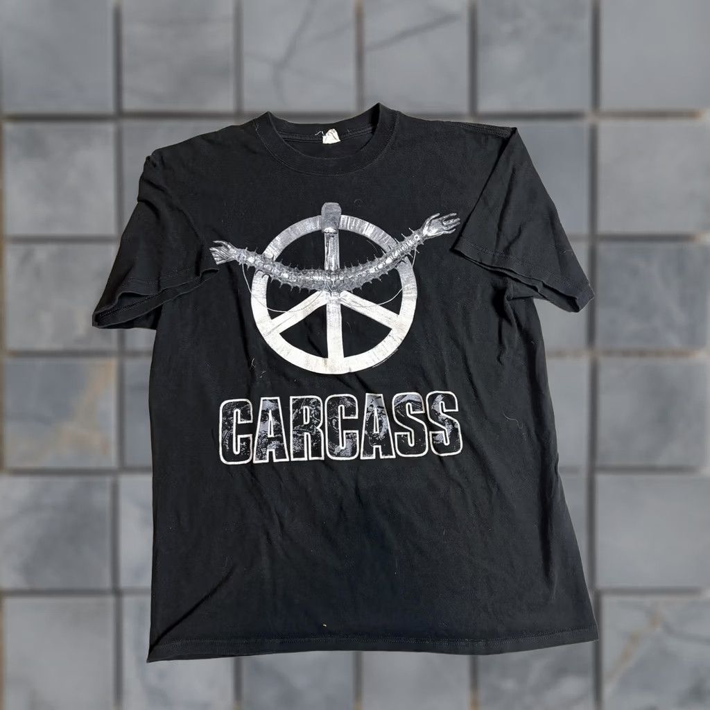 Anvil VINTAGE Carcass Shirt Mens M Black Krieg Dem Kriege Metal Band T-Shirt Size US M / EU 48-50 / 2 - 1 Thumbnail