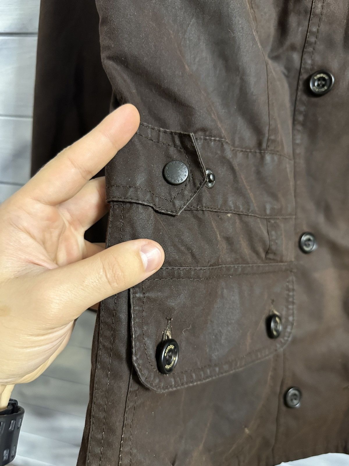 Barbour Rare Luxury Jacket Barbour 100% Waxed Cotton England Size M / US 6-8 / IT 42-44 - 2 Thumbnail