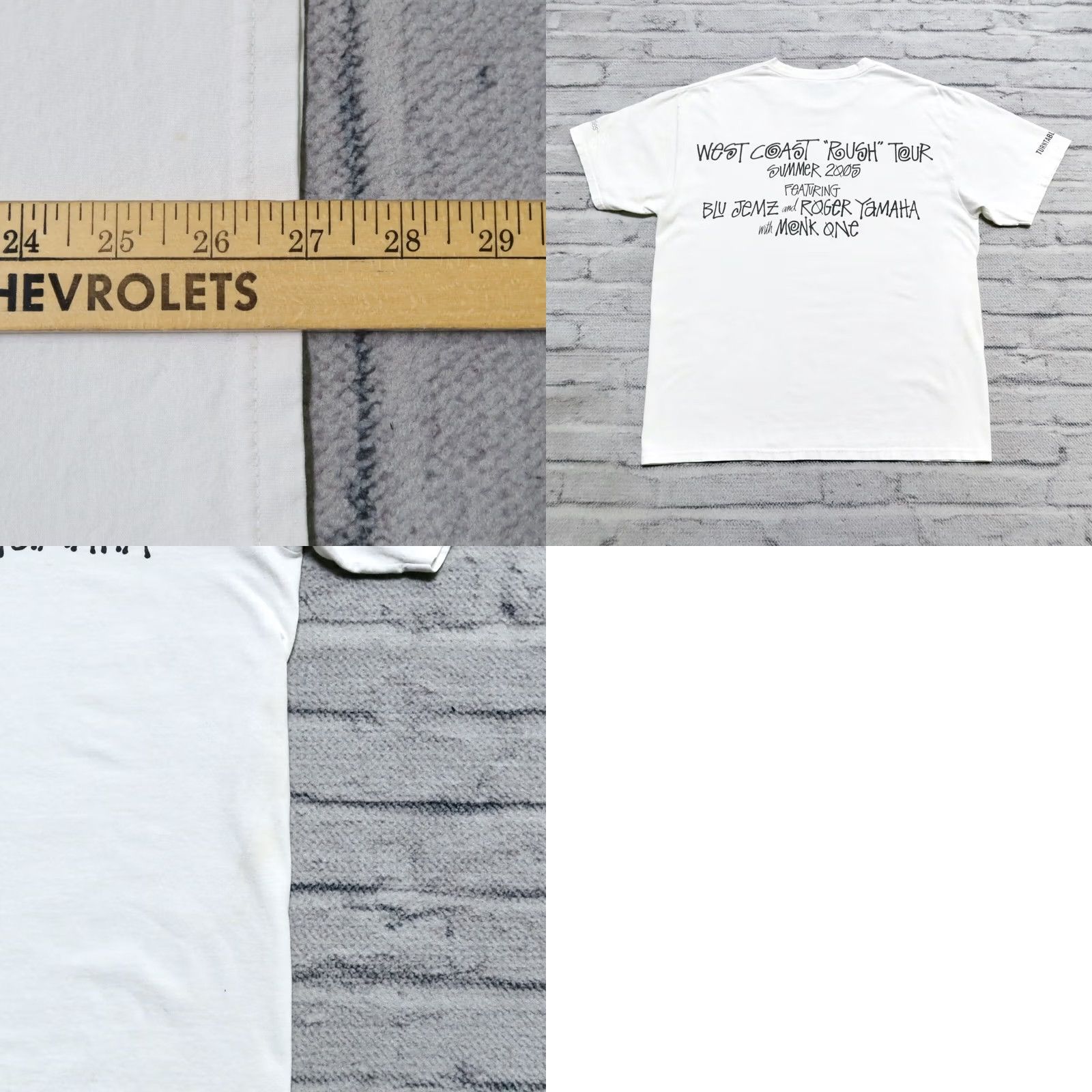 Vintage VINTAGE Stussy West Coast Rush Tour Shirt Mens L White 2005 Jan? Size US L / EU 52-54 / 3 - 9 Thumbnail