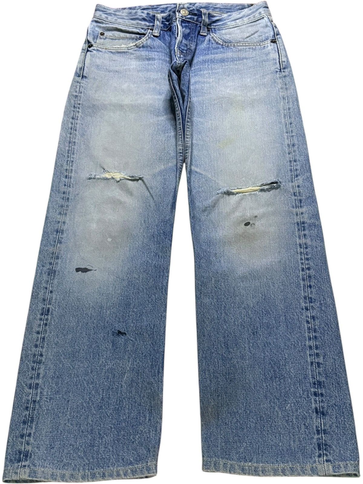 HOLLYWOOD RANCH MARKET Vintage Japanese HR Market Selvedge Mud Wash Loose Jeans Size US 28 / EU 44 - 2 Thumbnail