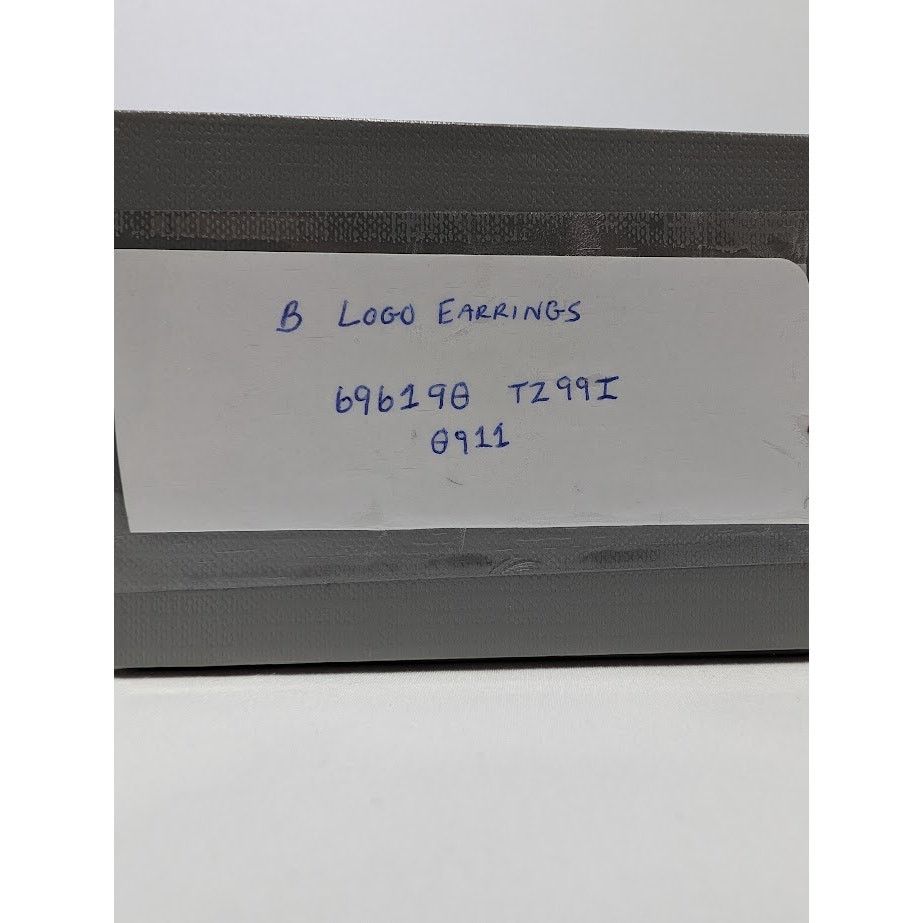 Balenciaga o1rshd1 Size: OS / B Logo Earrings in Silver Size ONE SIZE - 11 Thumbnail