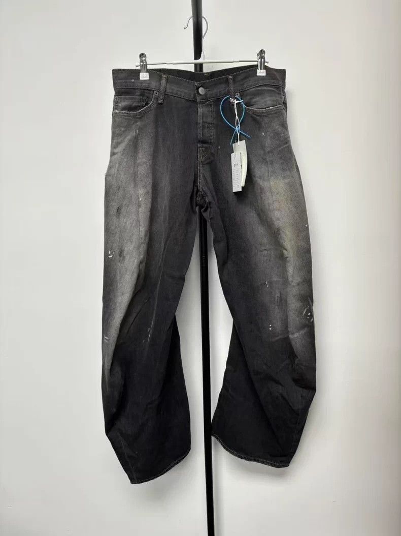Acne Studios Acne Studios Splatter Wide-Leg Jeans - dmc Size US 29 - 1 Thumbnail