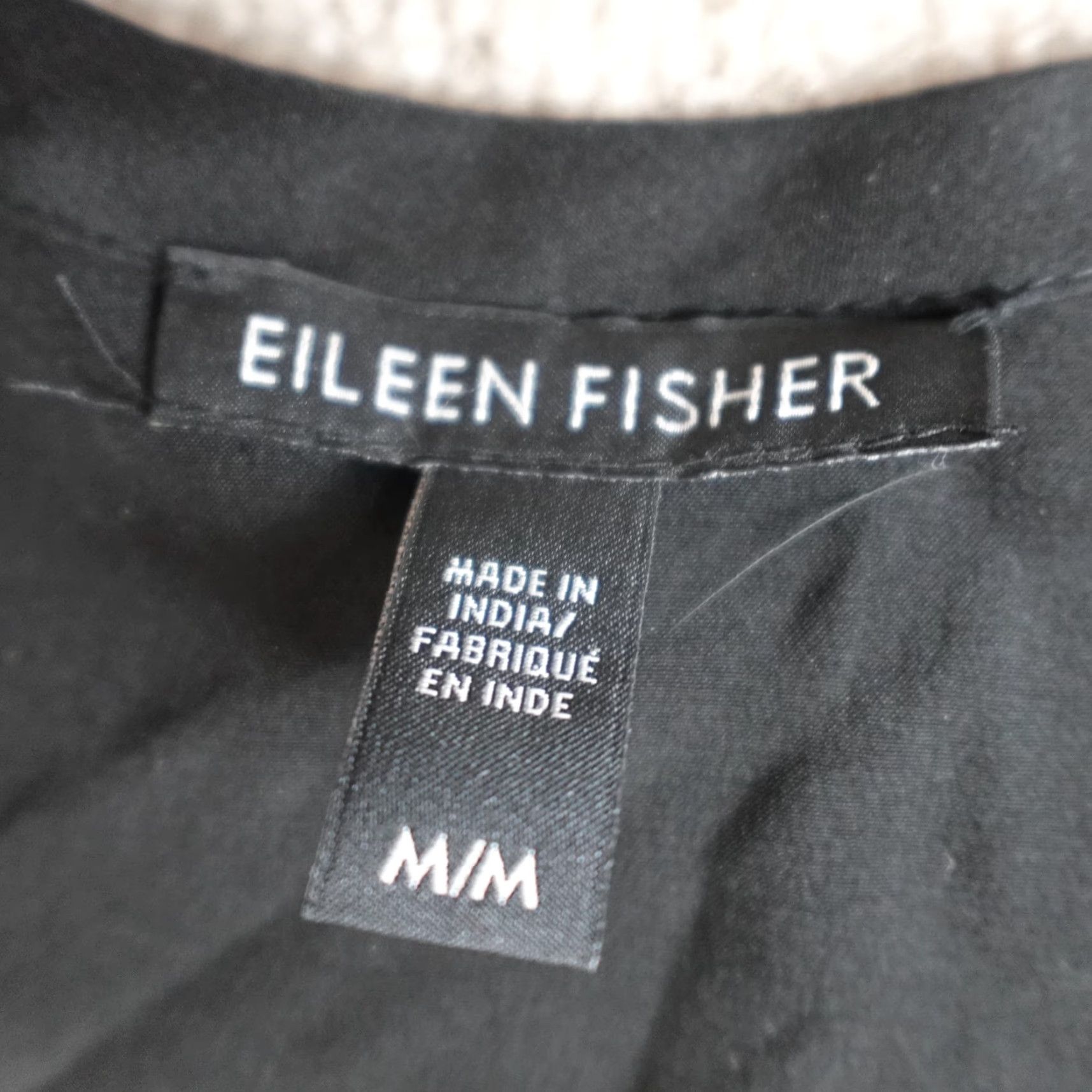Eileen Fisher Eileen Fisher Womens Dress M Beige Black Sequin Silk Lined A-Line Sleeveless Knee Length Size M / US 6-8 / IT 42-44 - 2 Thumbnail