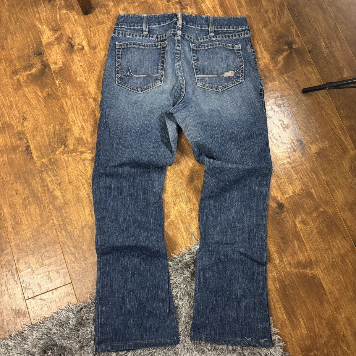 Ariat × Vintage Vintage Baggy Flame Resistant Ariat Blue Jeans Size US 34 / EU 50 - 8 Thumbnail