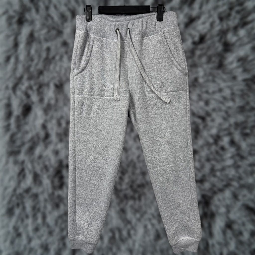 Avalanche Avalanche Sweatpants Mens M Gray Sherpa Fleece Joggers Winter Warm Elastic Waist Pockets Tapered Cuffed Inseam 28" Regular Size US 31 - 1 Thumbnail