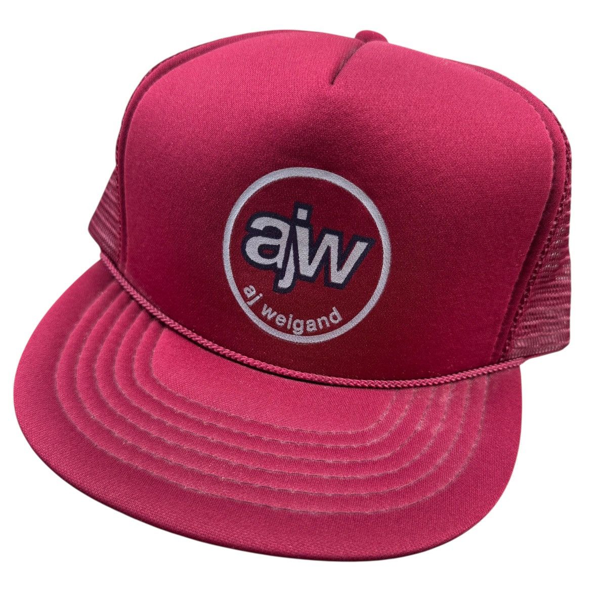 Vintage vintage 80s Burgundy trucker hat Size ONE SIZE - 1 Thumbnail