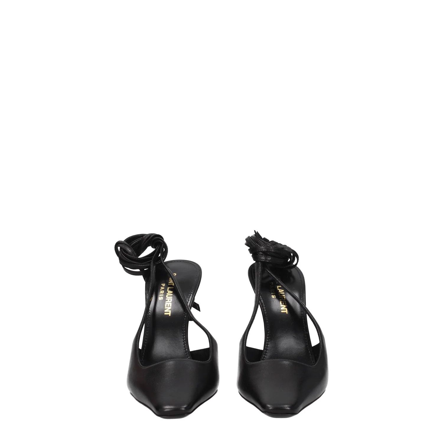 Saint Laurent Paris ob1o1e1124 Leather Sandals in Black Size US 10 / IT 40 - 3 Thumbnail