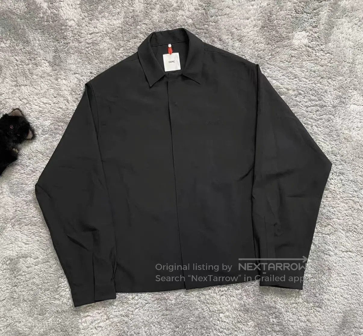 OAMC Black Long Sleeve Button. Size US M / EU 48-50 / 2 - 3 Thumbnail