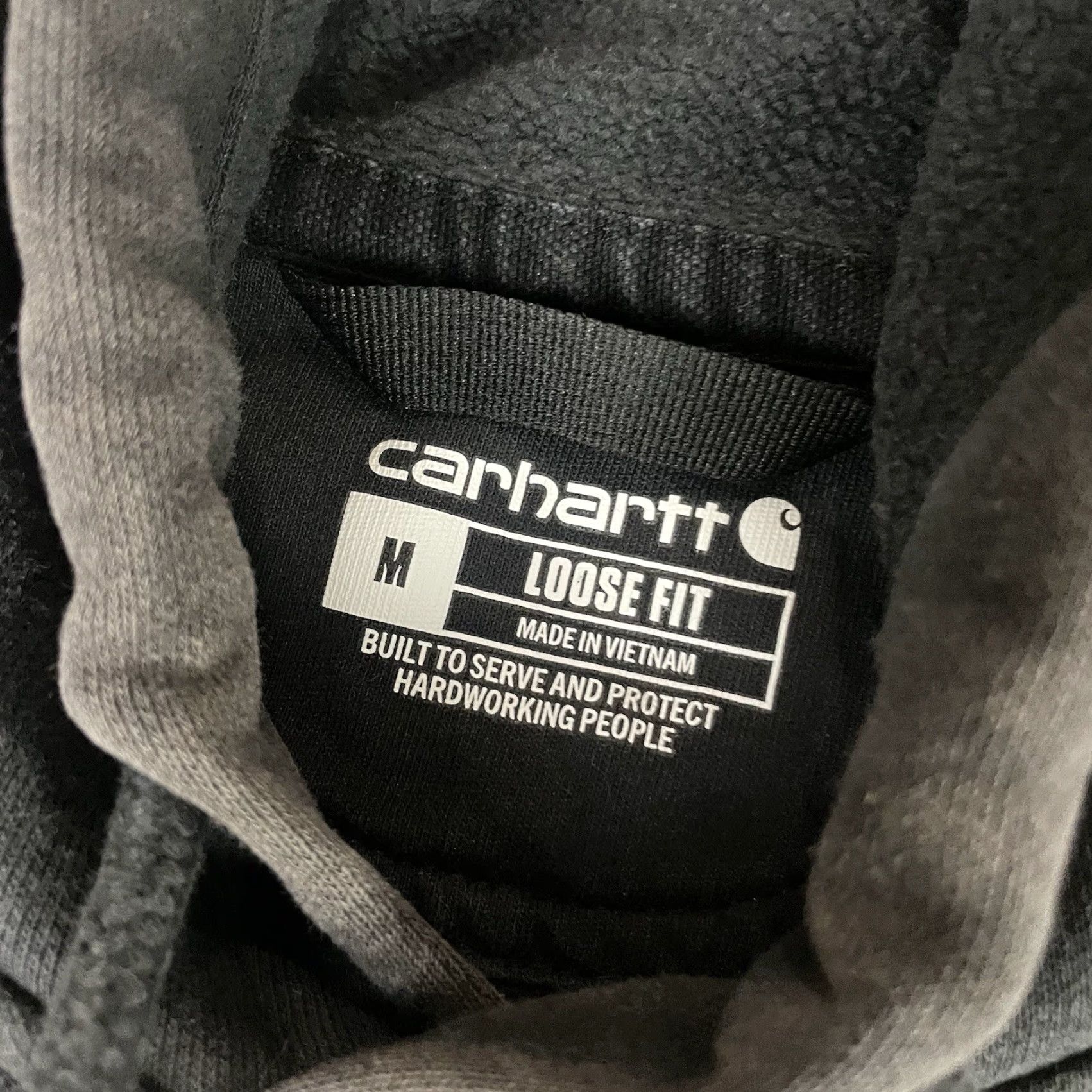 Carhartt VINTAGE Carhartt Sweatshirt Hoodie Adult Medium Black Distressed Faded Cropped Graphic M Mens Size US M / EU 48-50 / 2 - 7 Thumbnail