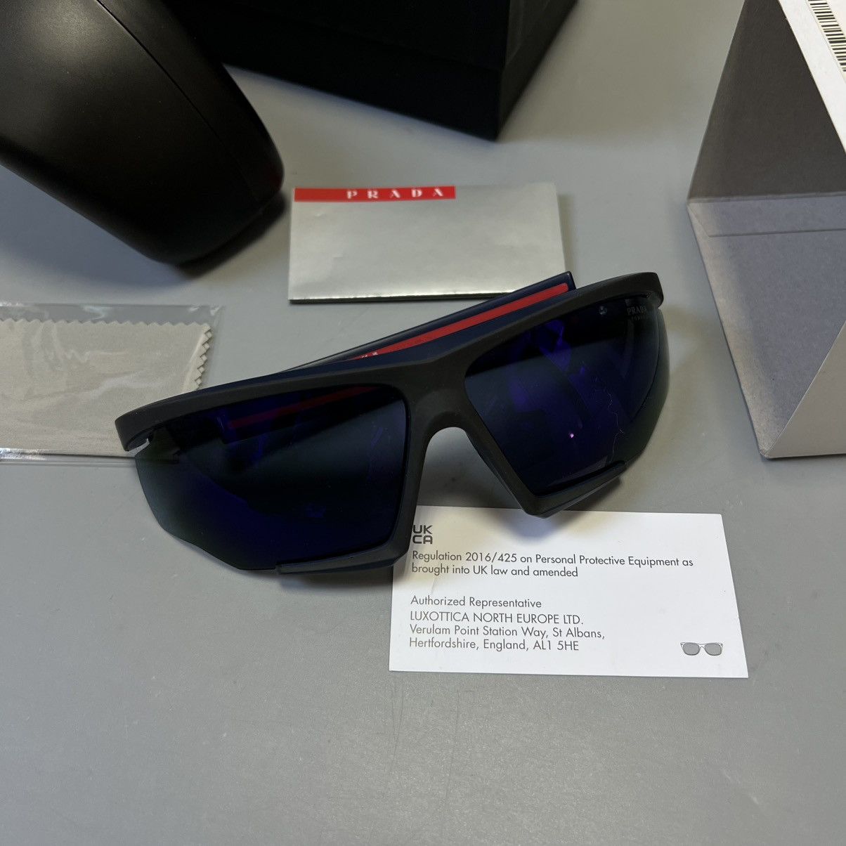 Prada Prada Linea Rossa 0PS 07YS NEW Black Sunglasses men’s y2k Size ONE SIZE - 4 Thumbnail