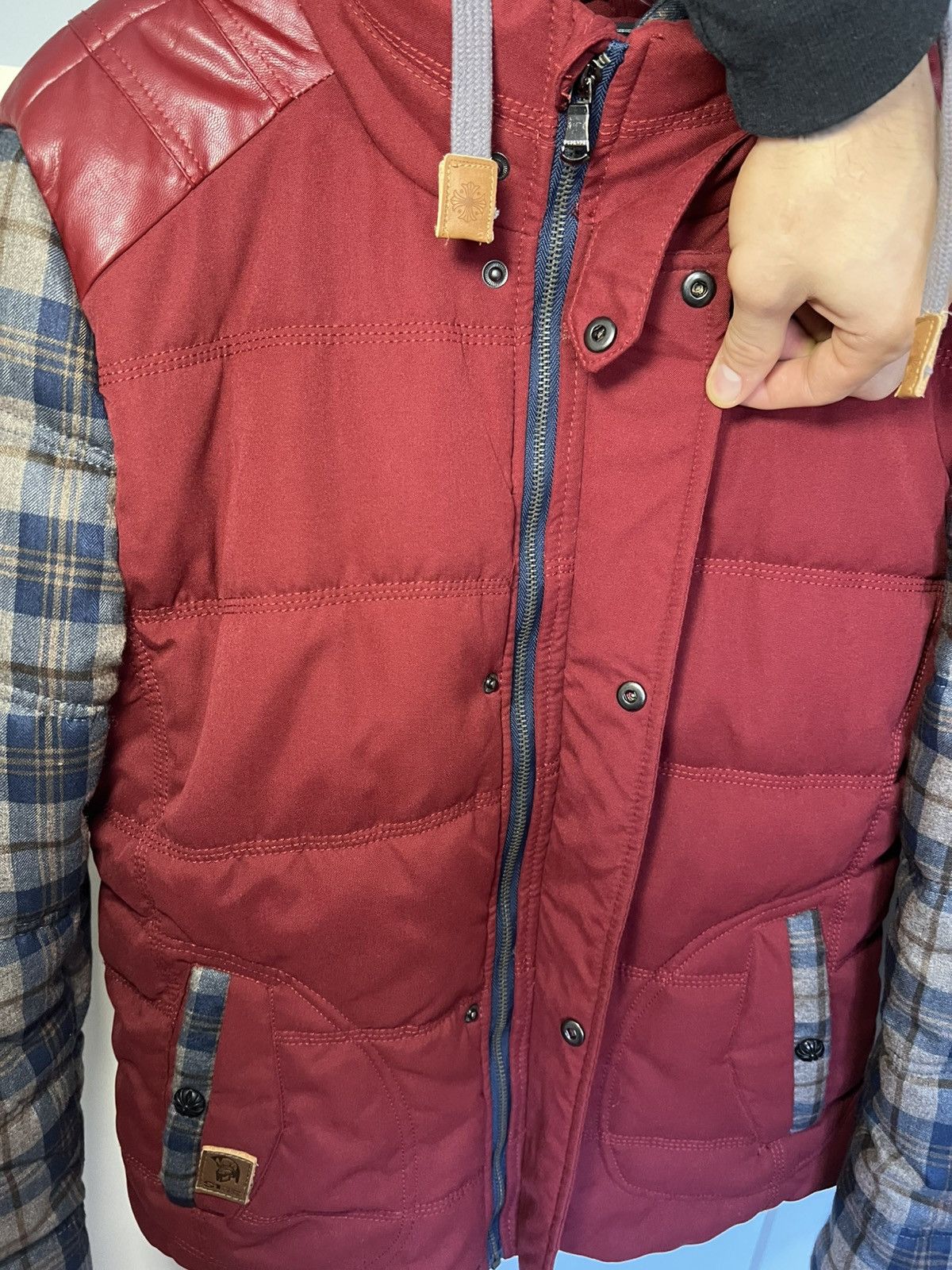 A&G Rock Vintage S135 Sparta Denim World modular plaid puffer jacket Size US L / EU 52-54 / 3 - 8 Thumbnail