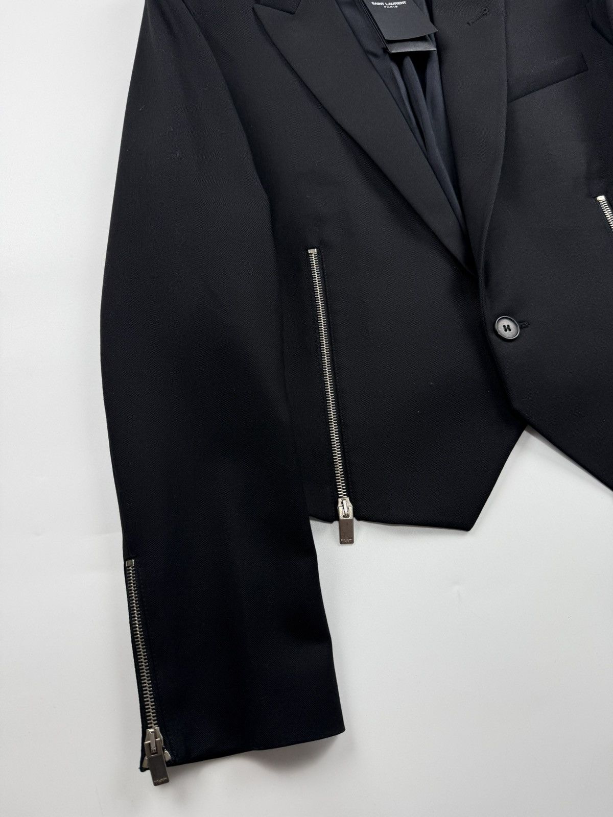 Saint Laurent Paris Saint Laurent Hedi Slimane SS13 Wool Spencer Cropped Jacket Size US M / EU 48-50 / 2 - 4 Thumbnail
