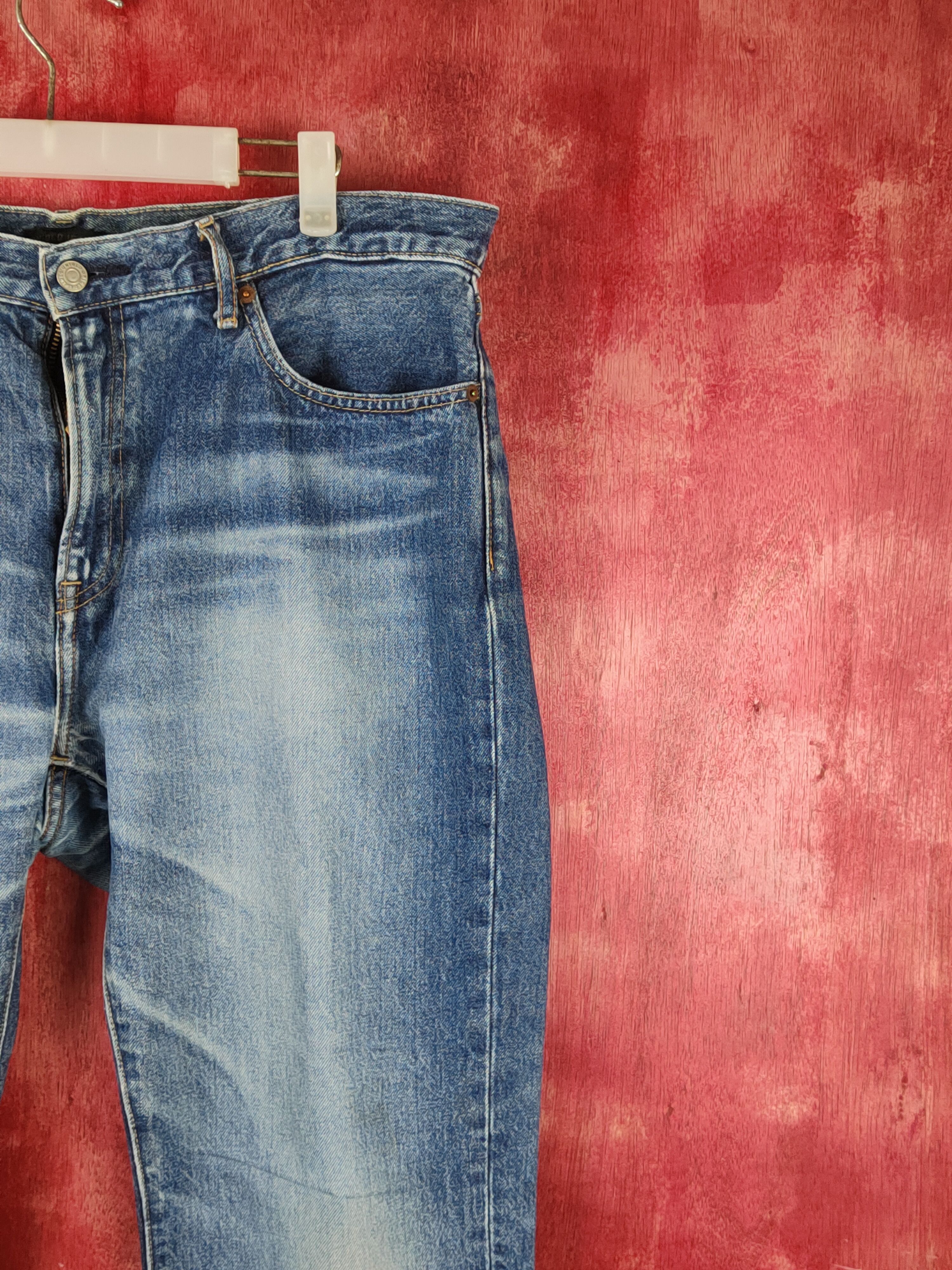 Japanese Brand Uniqlo Blue Faded Multipocket Denim #S1614 Size US 35 - 5 Thumbnail